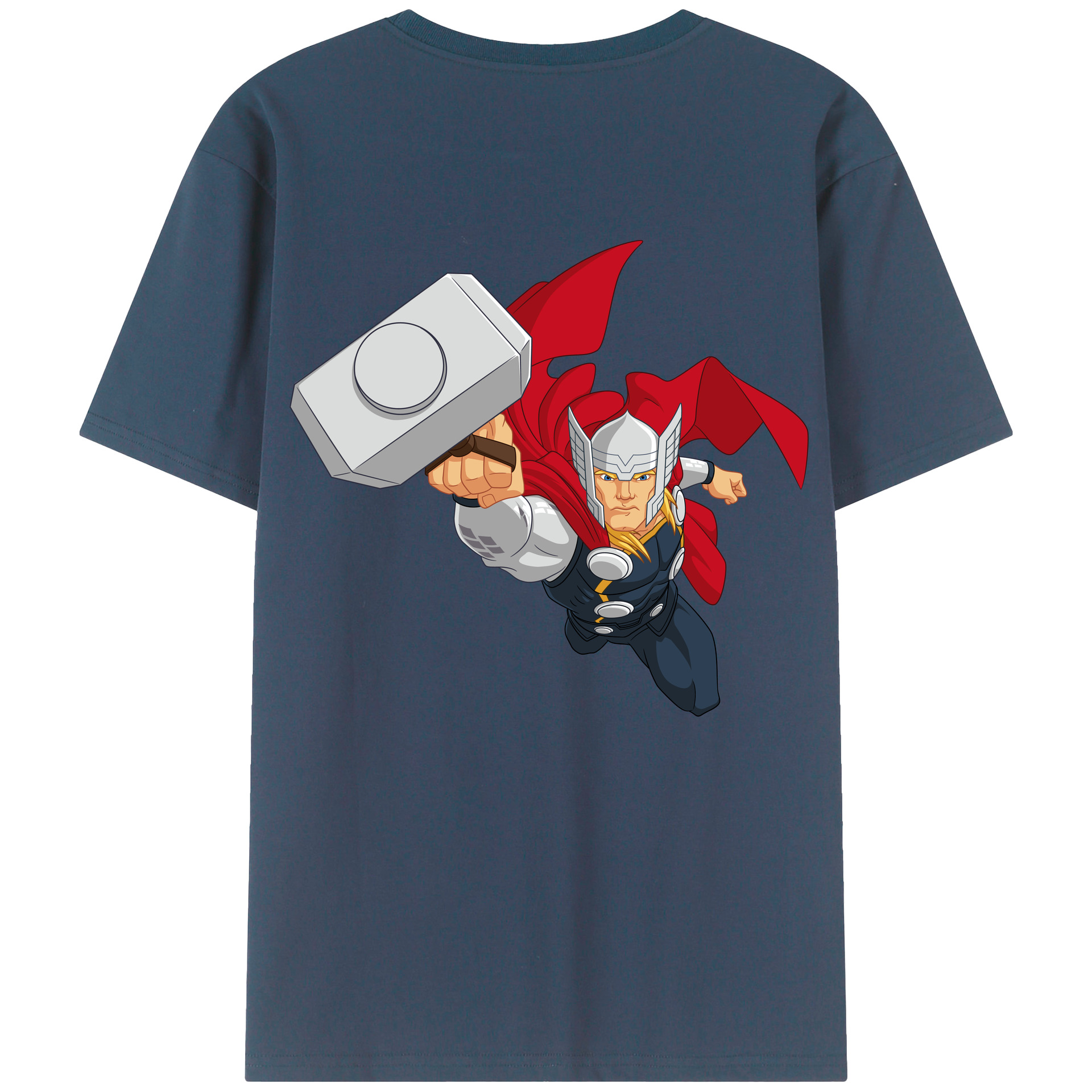 （画像用） アベンジャーズ The Avengers 綿100％ メンズ半袖Tシャツ（バックプリント） 通気性