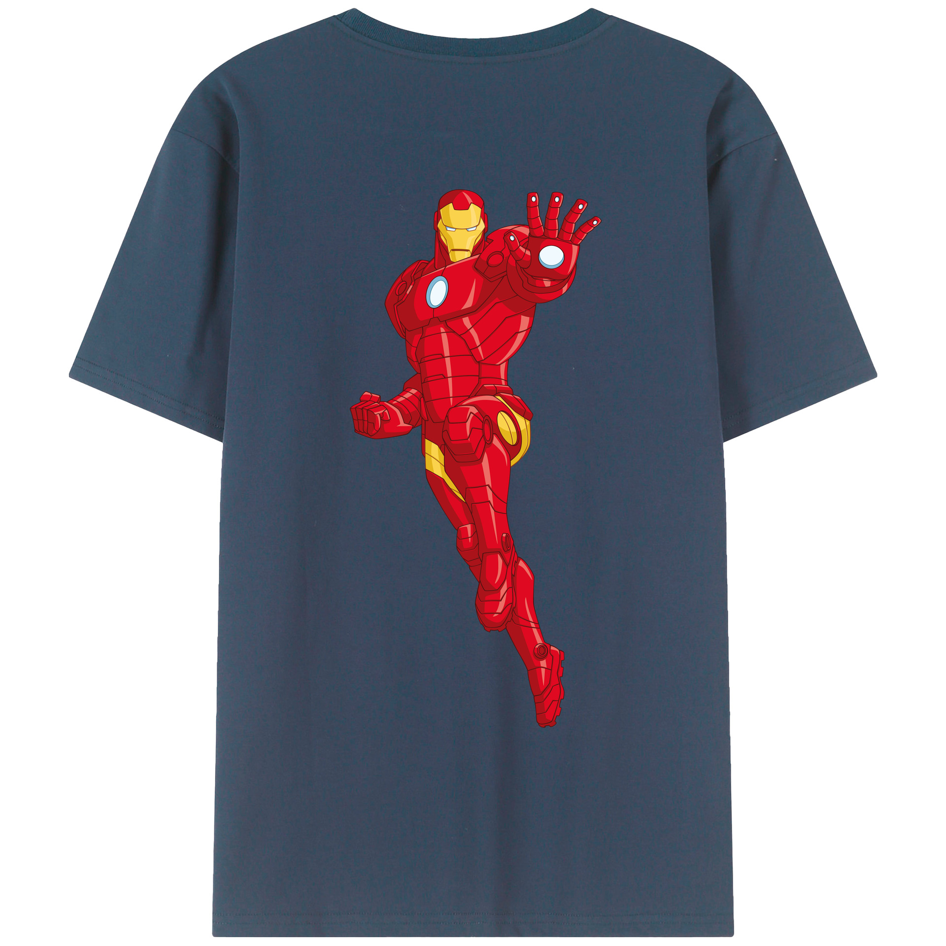 （画像用） アベンジャーズ The Avengers 綿100％ メンズ半袖Tシャツ（バックプリント） 通気性