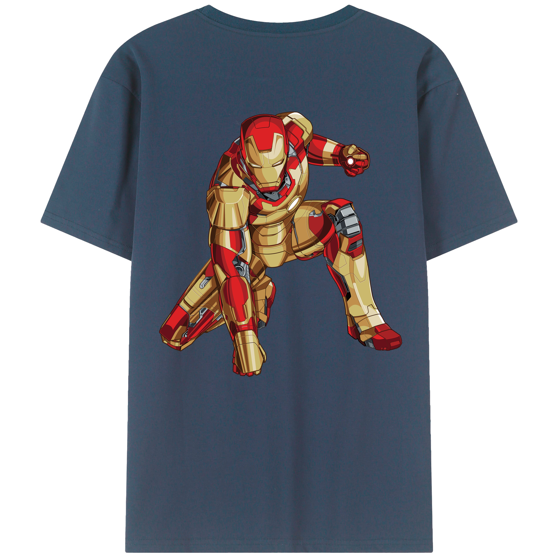 （画像用） アベンジャーズ The Avengers 綿100％ メンズ半袖Tシャツ（バックプリント） 通気性