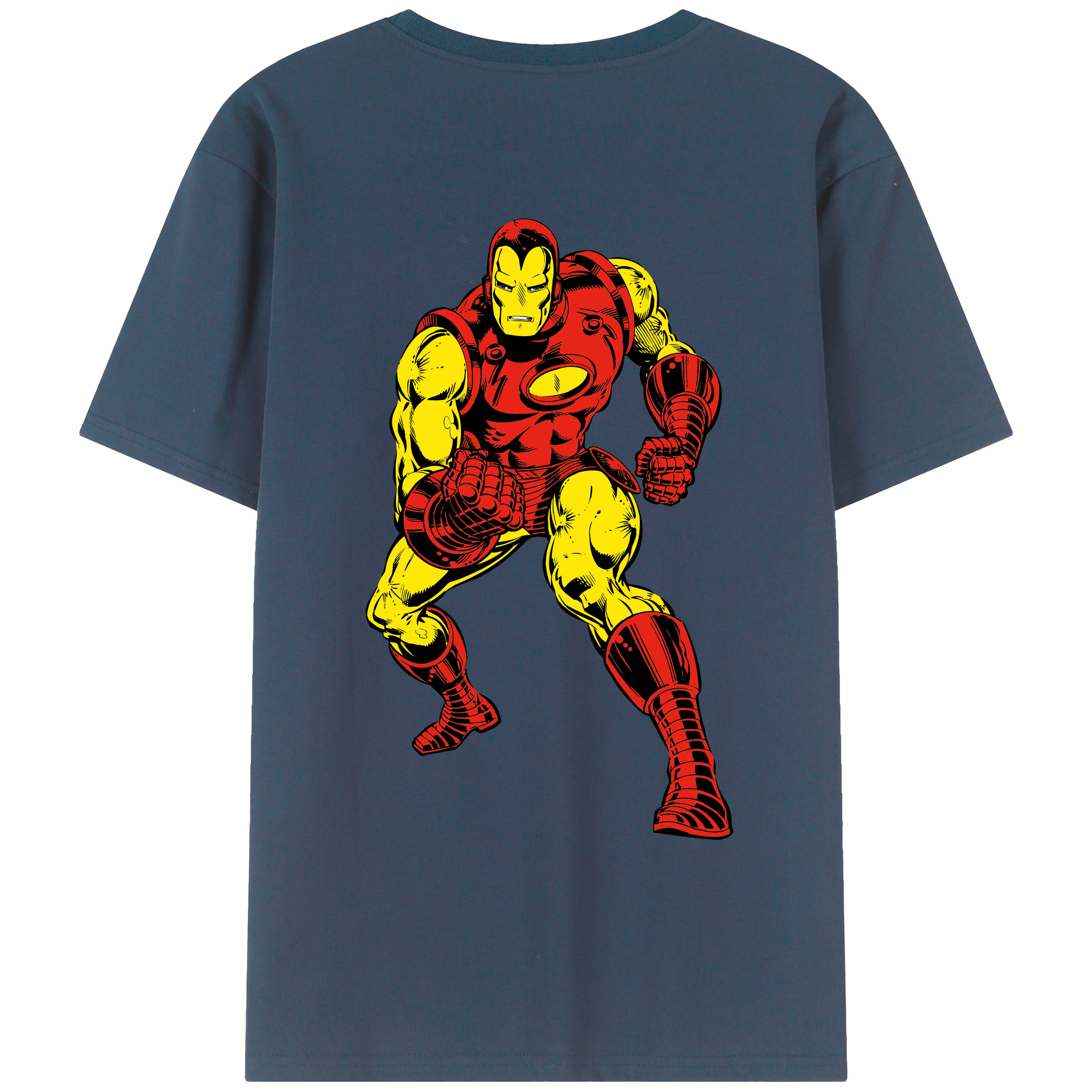 （画像用） アベンジャーズ The Avengers 綿100％ メンズ半袖Tシャツ（バックプリント） 通気性
