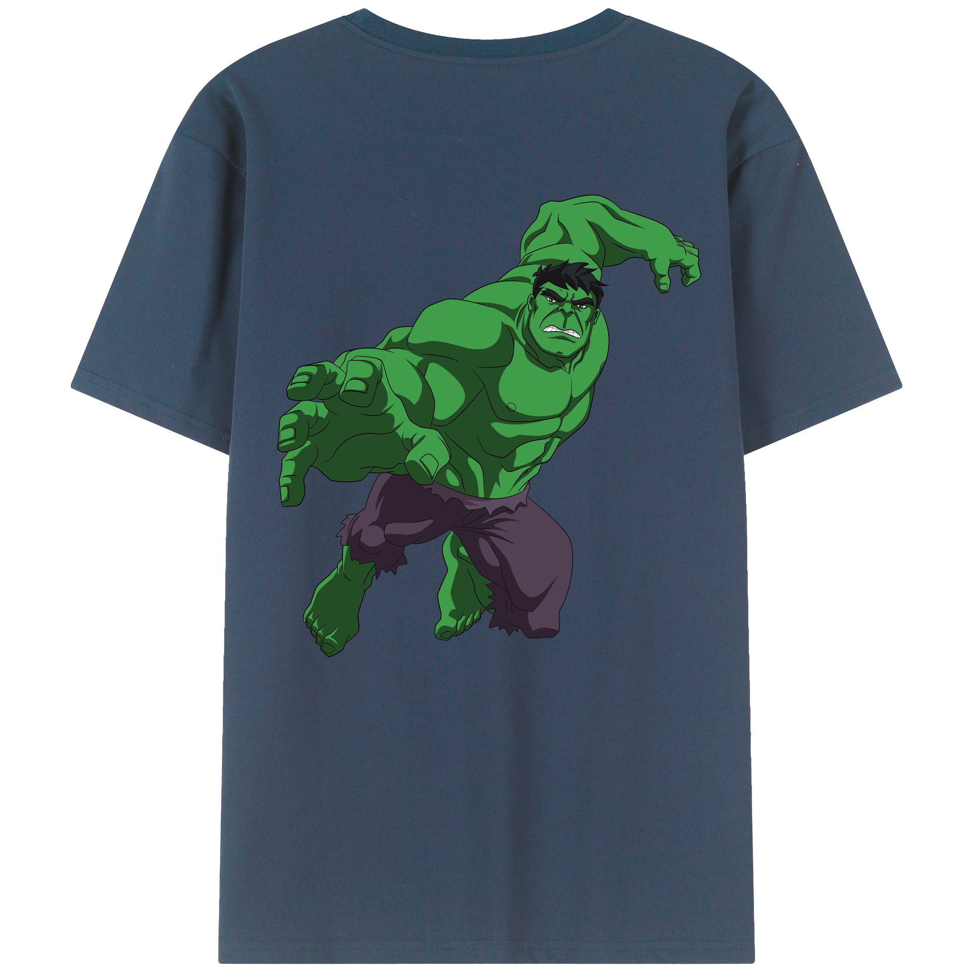 （画像用） アベンジャーズ The Avengers 綿100％ メンズ半袖Tシャツ（バックプリント） 通気性