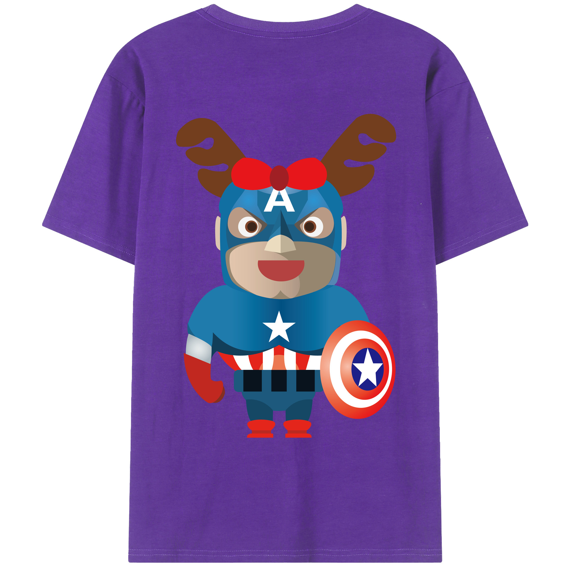 （画像用） アベンジャーズ The Avengers 綿100％ メンズ半袖Tシャツ（バックプリント） 通気性