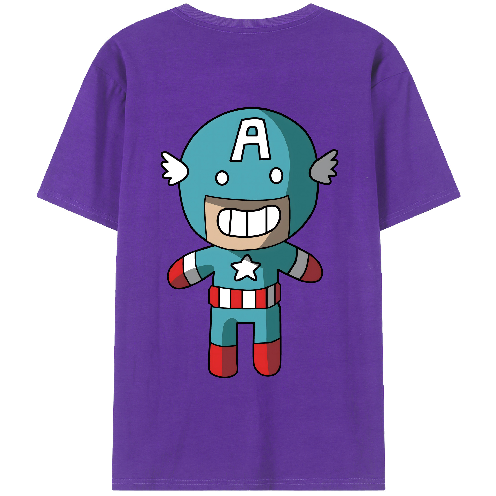 （画像用） アベンジャーズ The Avengers 綿100％ メンズ半袖Tシャツ（バックプリント） 通気性
