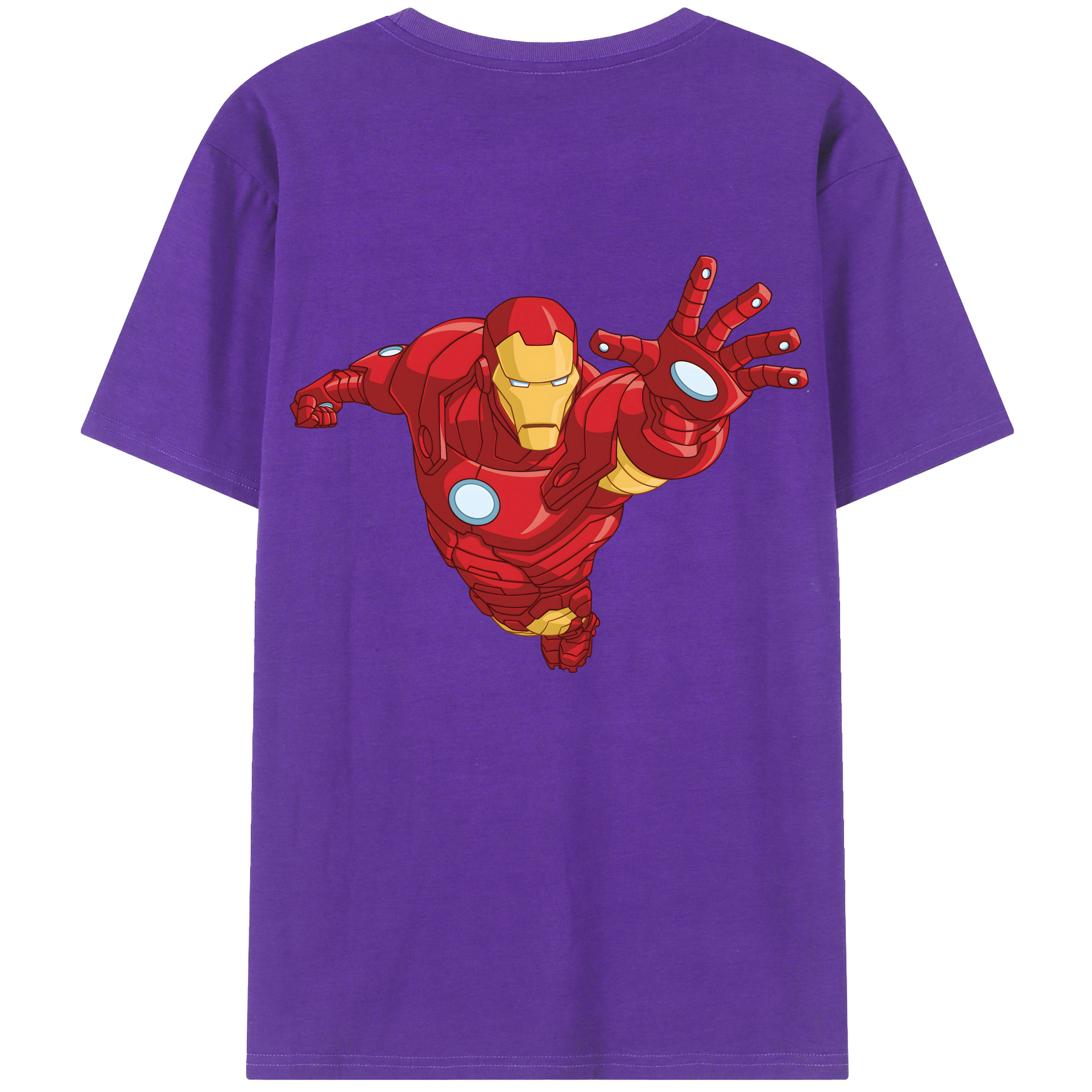 （画像用） アベンジャーズ The Avengers 綿100％ メンズ半袖Tシャツ（バックプリント） 通気性