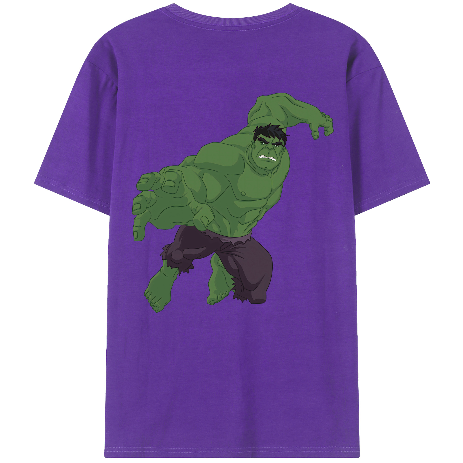 （画像用） アベンジャーズ The Avengers 綿100％ メンズ半袖Tシャツ（バックプリント） 通気性
