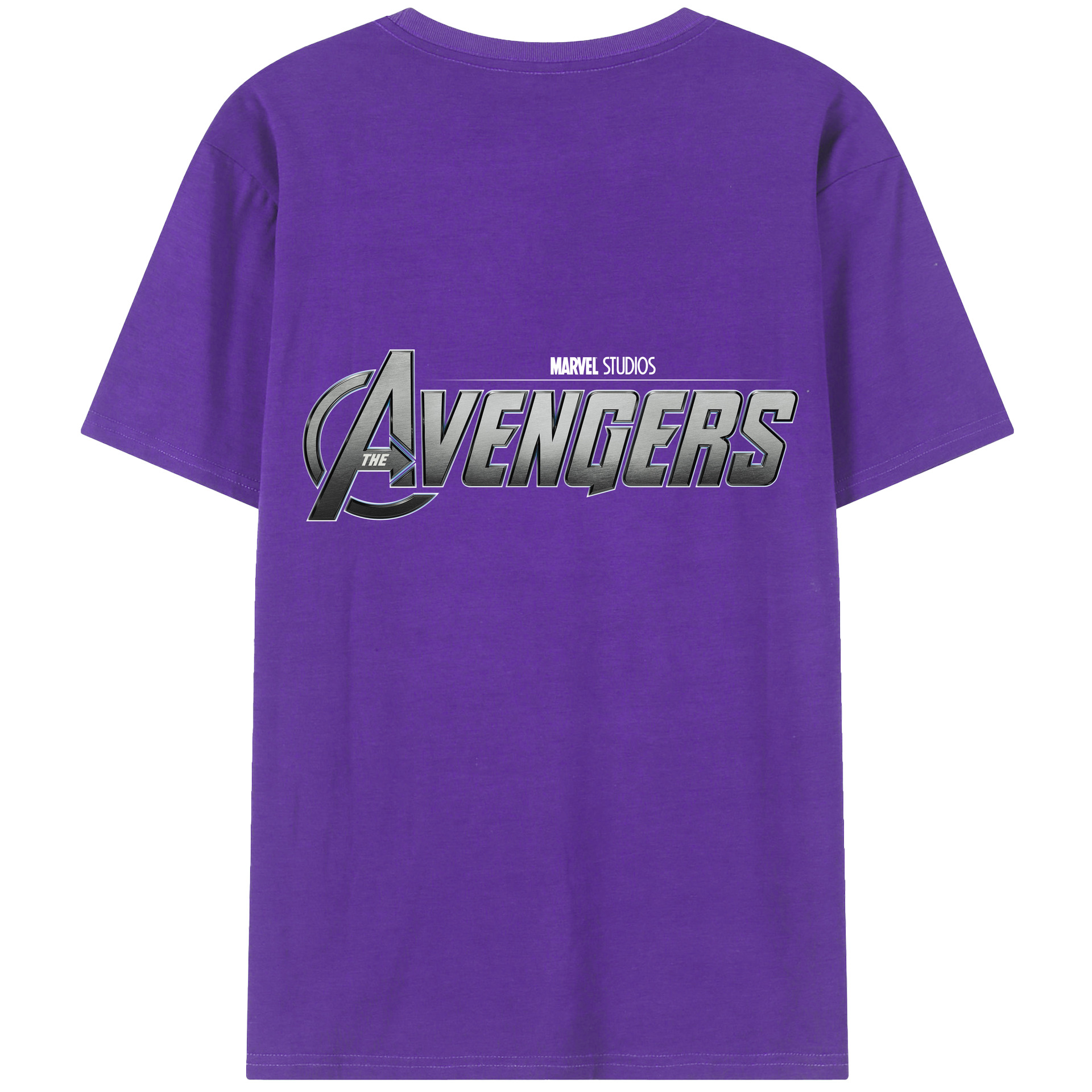 （画像用） アベンジャーズ The Avengers 綿100％ メンズ半袖Tシャツ（バックプリント） 通気性