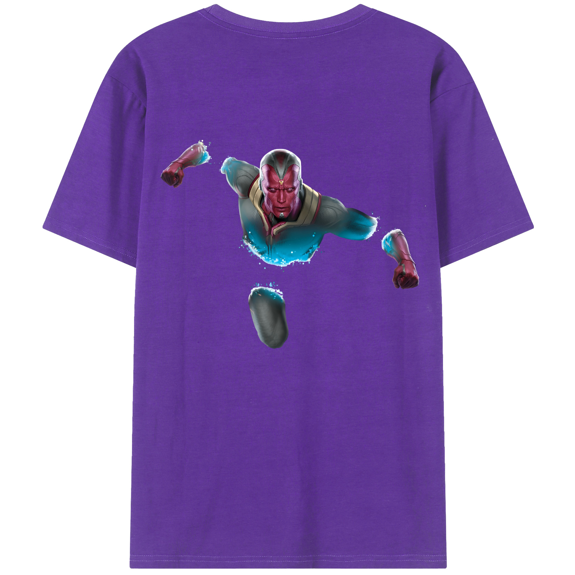 （画像用） アベンジャーズ The Avengers 綿100％ メンズ半袖Tシャツ（バックプリント） 通気性
