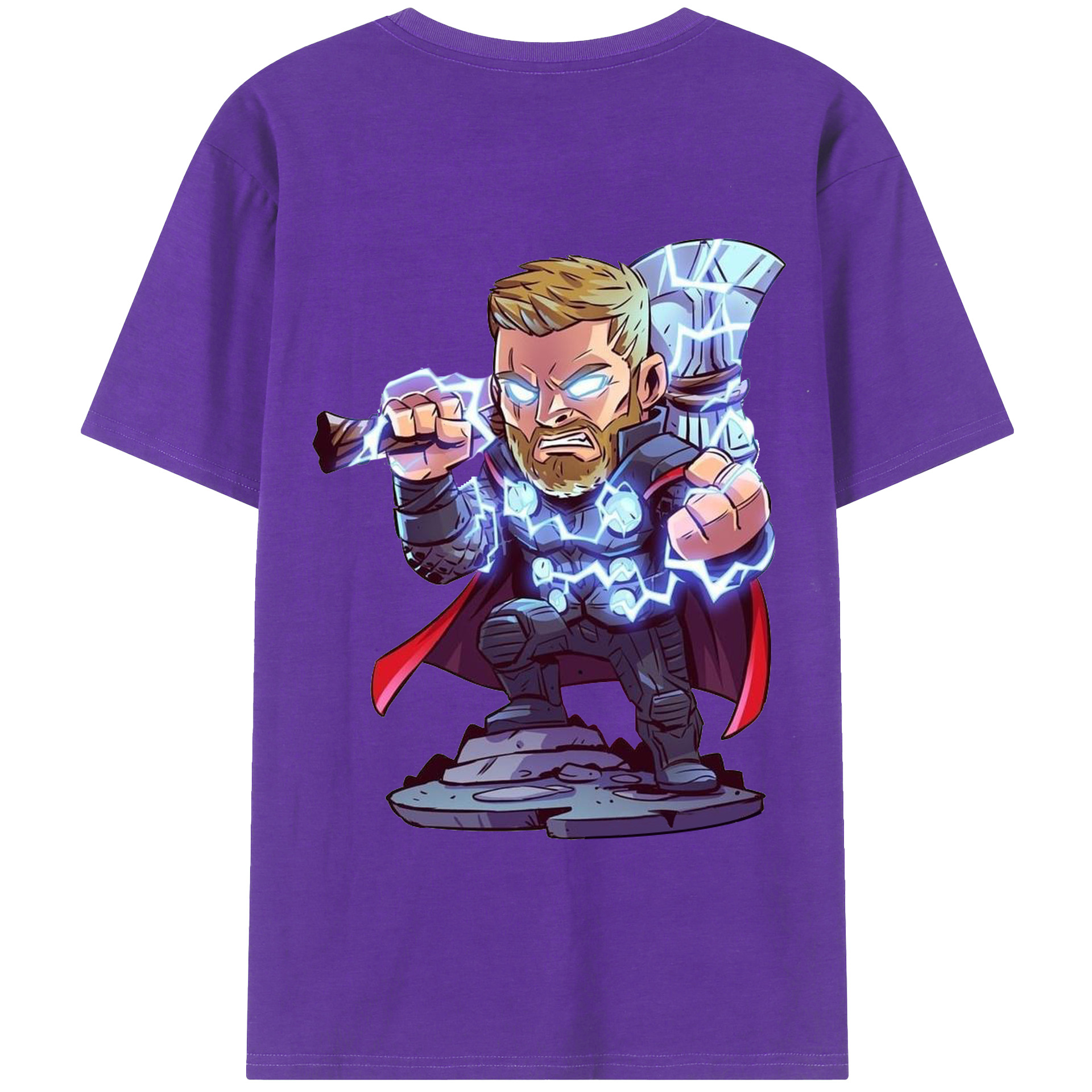 （画像用） アベンジャーズ The Avengers 綿100％ メンズ半袖Tシャツ（バックプリント） 通気性