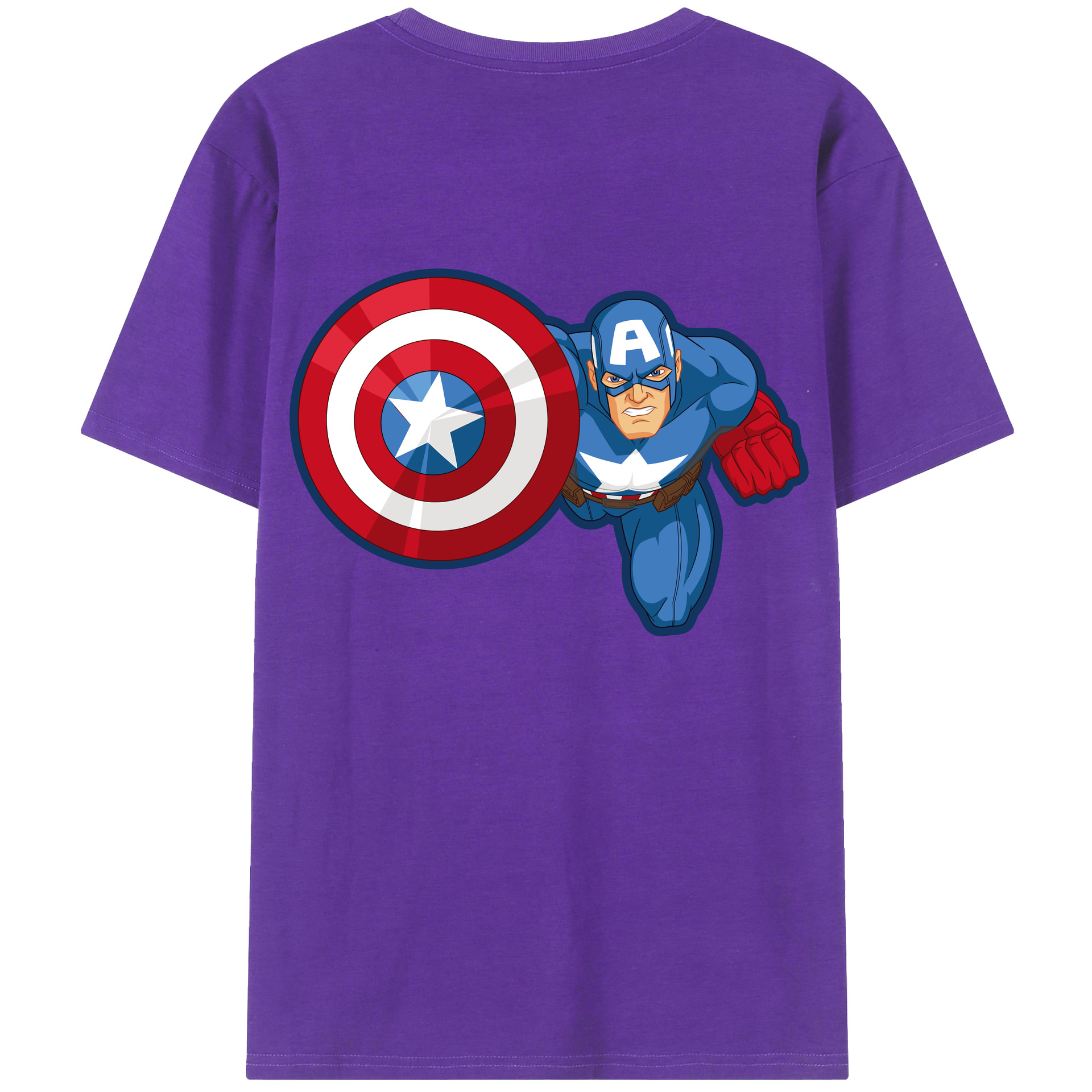 （画像用） アベンジャーズ The Avengers 綿100％ メンズ半袖Tシャツ（バックプリント） 通気性