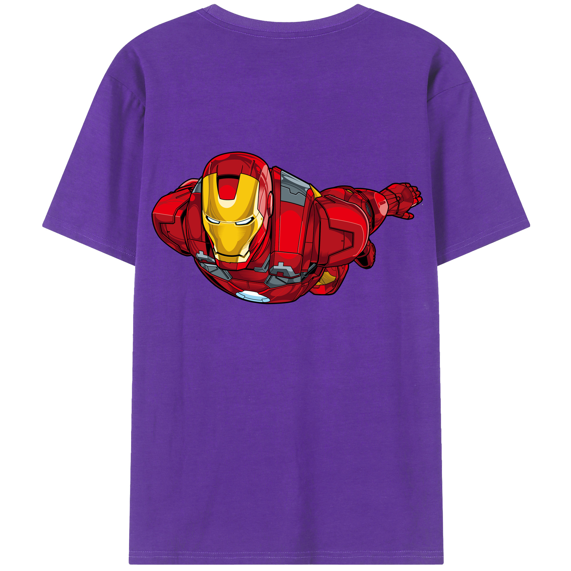 （画像用） アベンジャーズ The Avengers 綿100％ メンズ半袖Tシャツ（バックプリント） 通気性