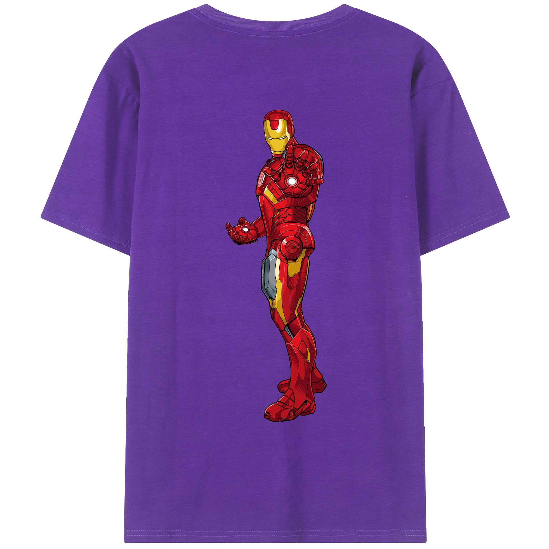 （画像用） アベンジャーズ The Avengers 綿100％ メンズ半袖Tシャツ（バックプリント） 通気性