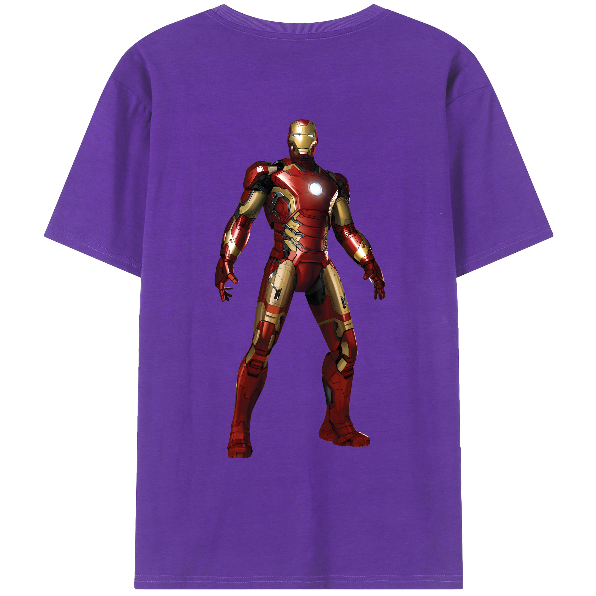 （画像用） アベンジャーズ The Avengers 綿100％ メンズ半袖Tシャツ（バックプリント） 通気性