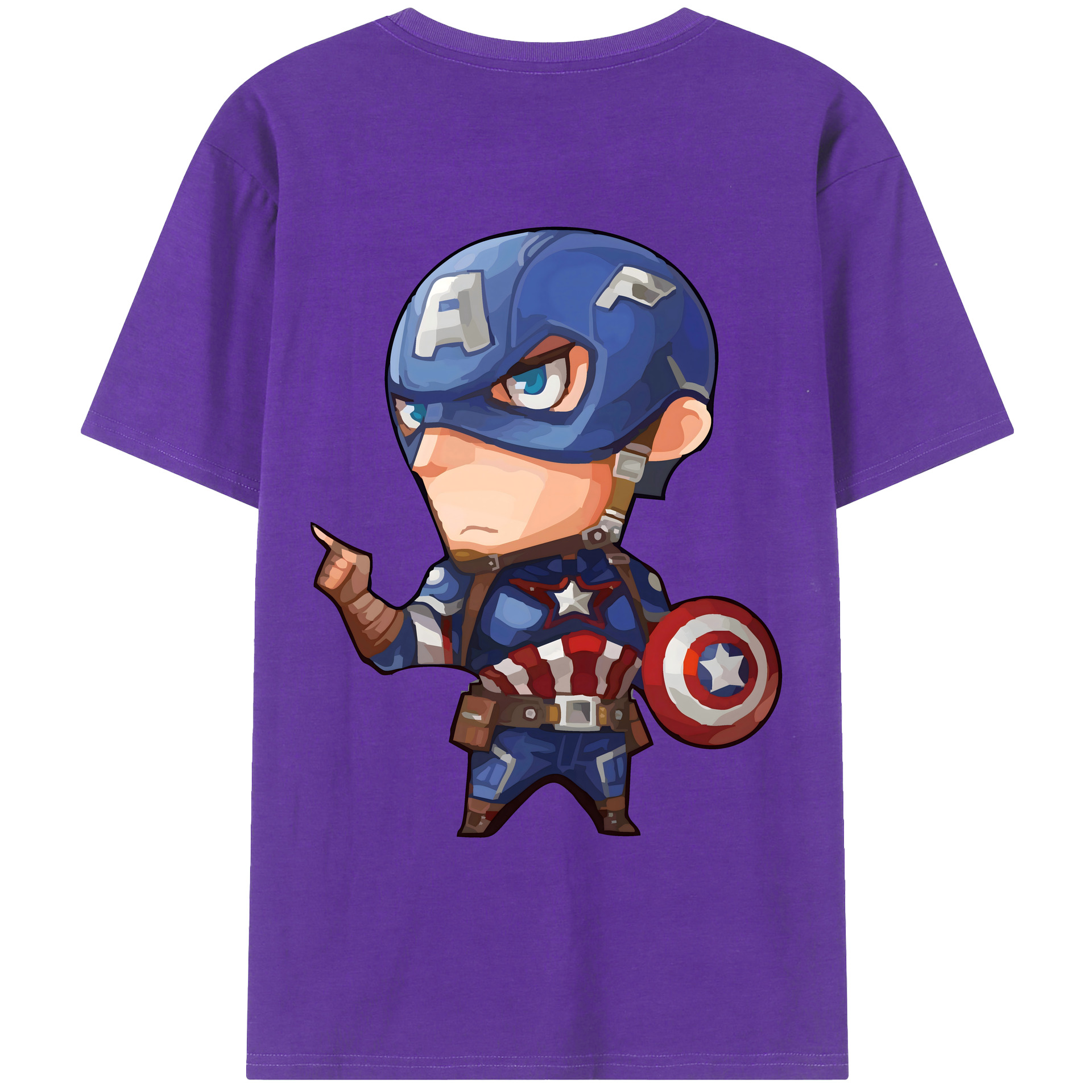 （画像用） アベンジャーズ The Avengers 綿100％ メンズ半袖Tシャツ（バックプリント） 通気性
