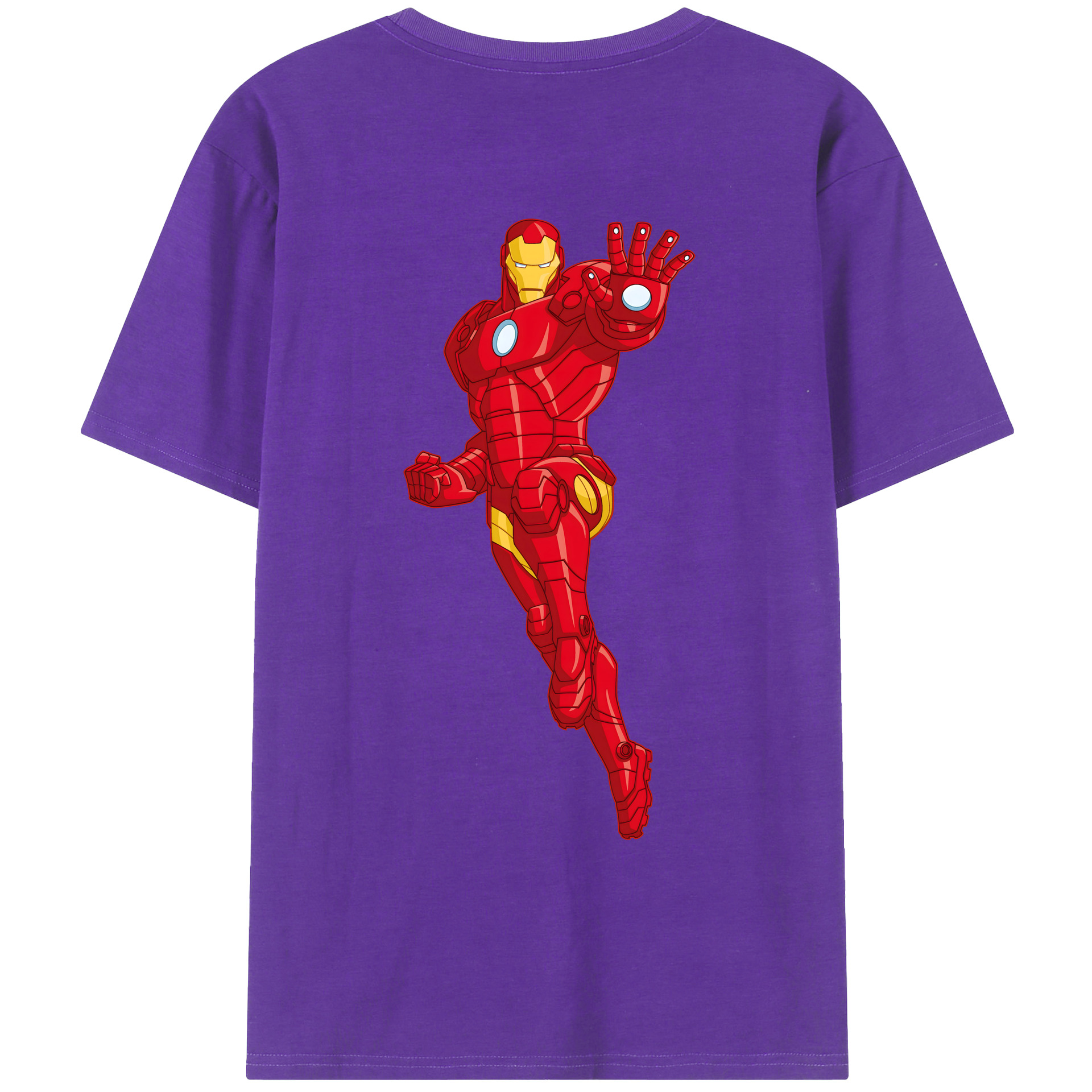 （画像用） アベンジャーズ The Avengers 綿100％ メンズ半袖Tシャツ（バックプリント） 通気性