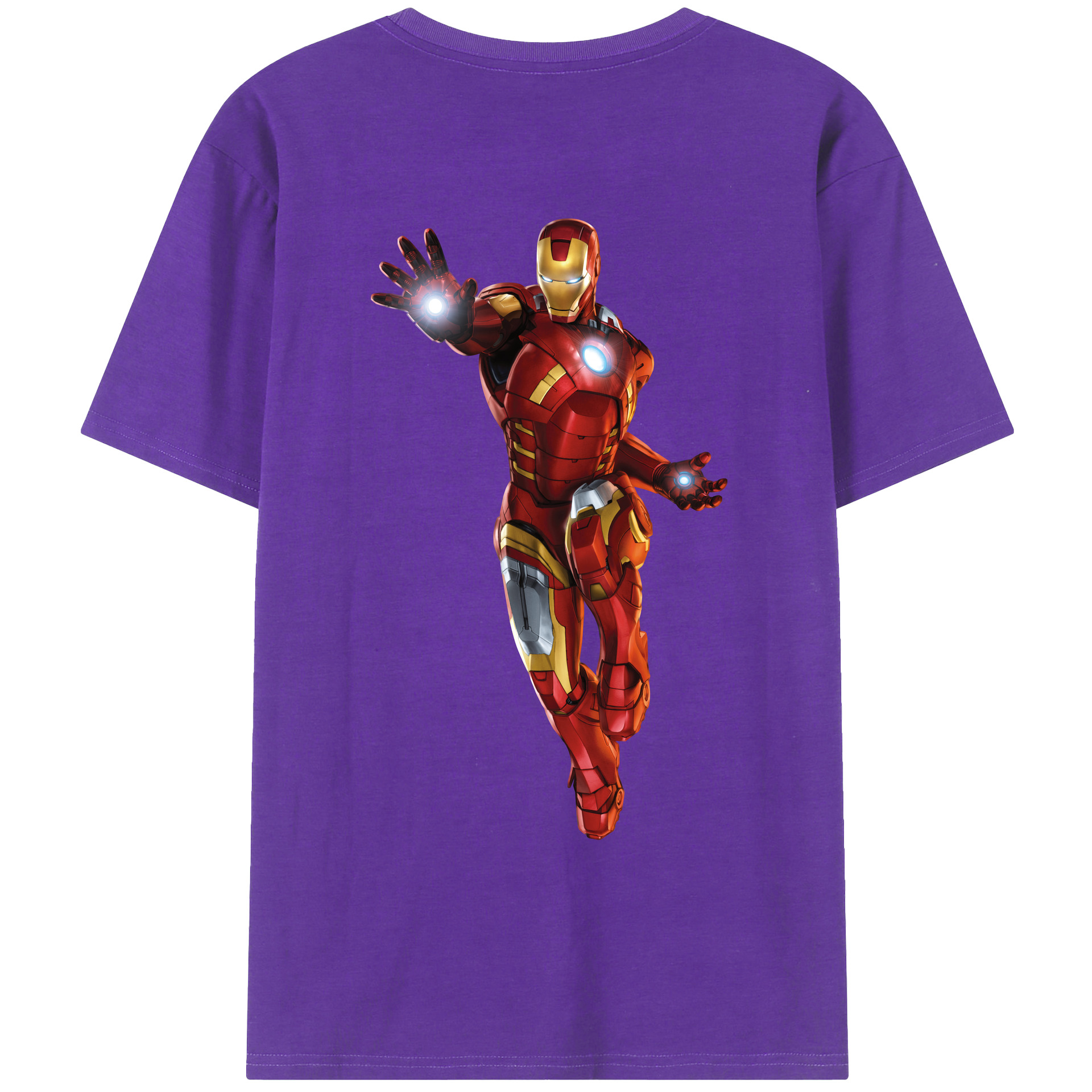 （画像用） アベンジャーズ The Avengers 綿100％ メンズ半袖Tシャツ（バックプリント） 通気性