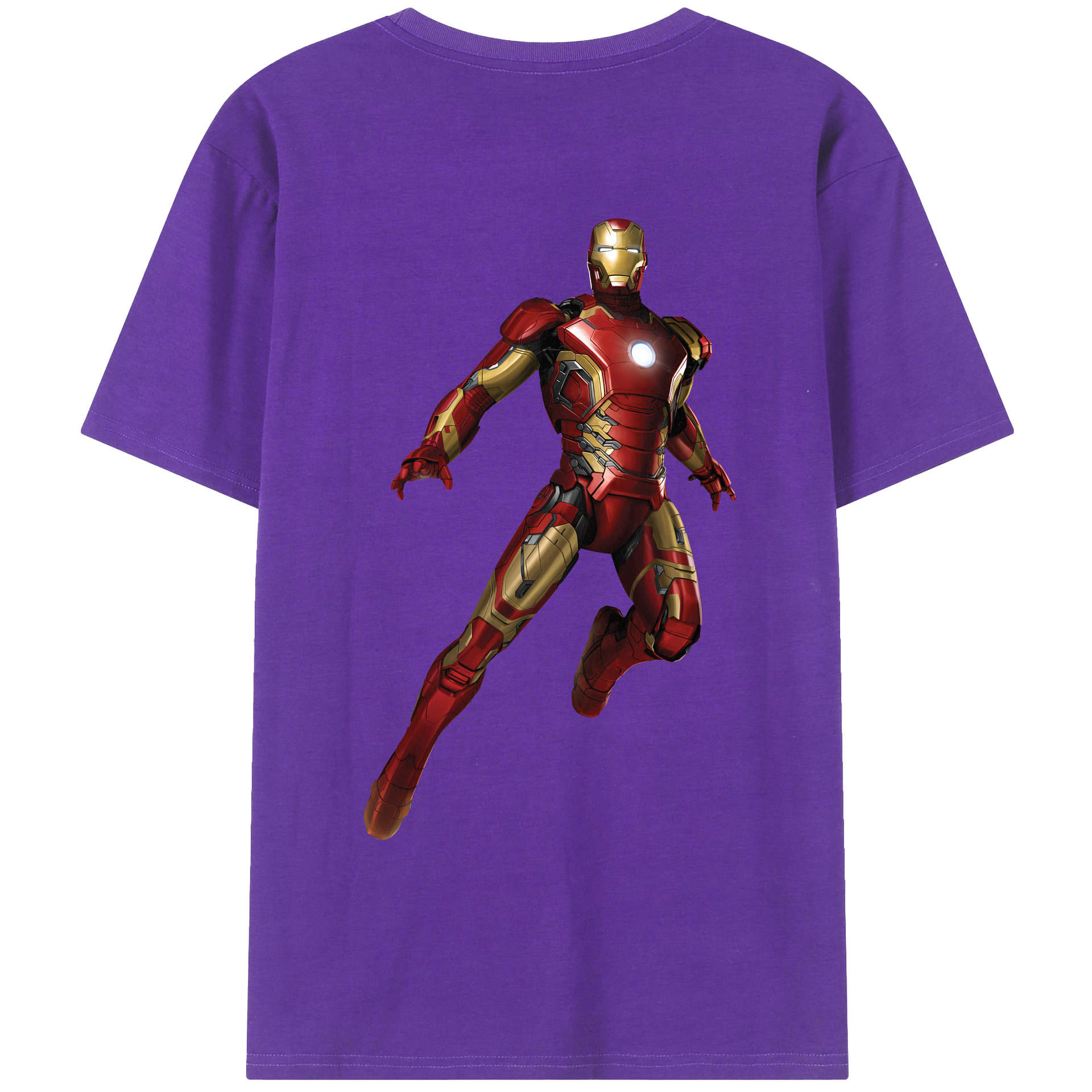 （画像用） アベンジャーズ The Avengers 綿100％ メンズ半袖Tシャツ（バックプリント） 通気性