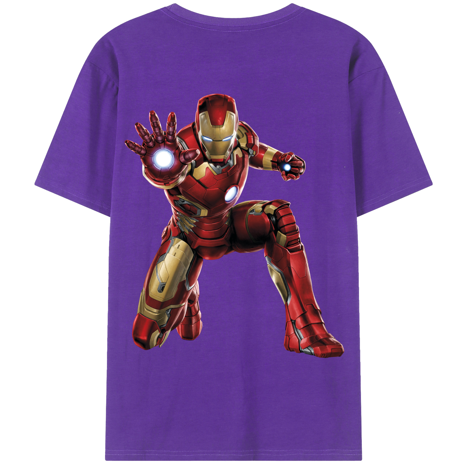（画像用） アベンジャーズ The Avengers 綿100％ メンズ半袖Tシャツ（バックプリント） 通気性