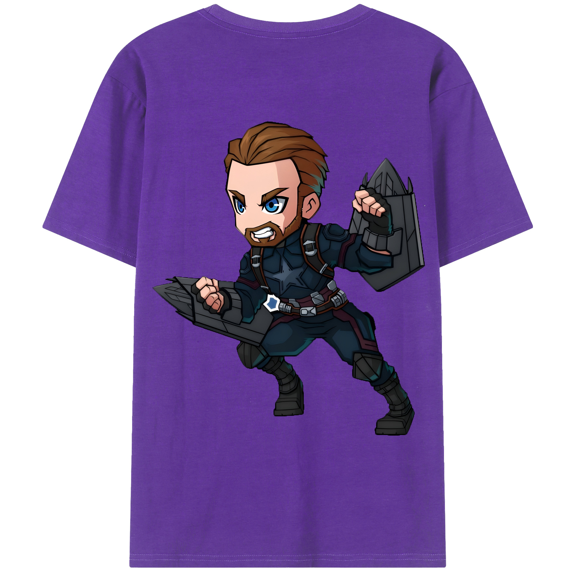 （画像用） アベンジャーズ The Avengers 綿100％ メンズ半袖Tシャツ（バックプリント） 通気性