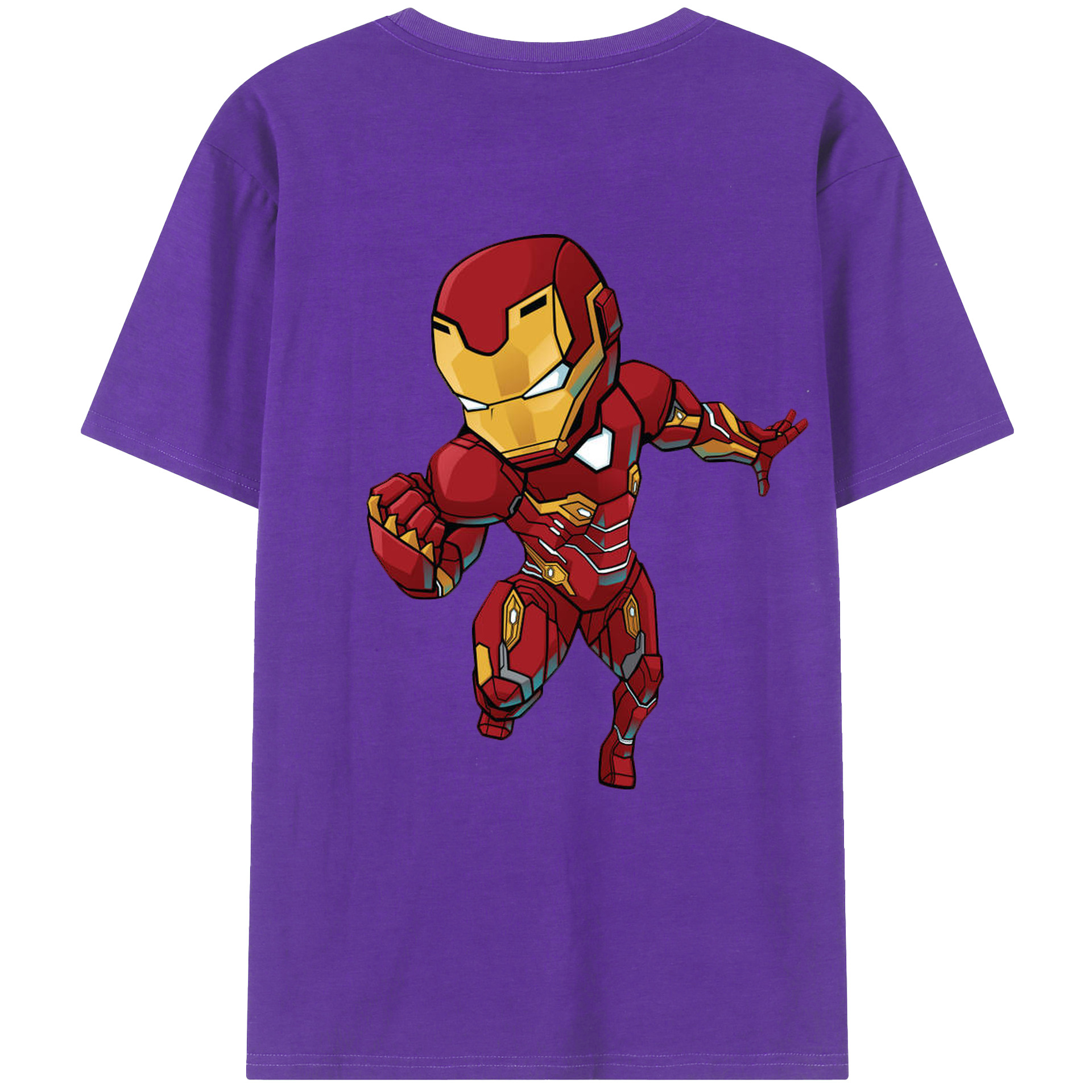 （画像用） アベンジャーズ The Avengers 綿100％ メンズ半袖Tシャツ（バックプリント） 通気性