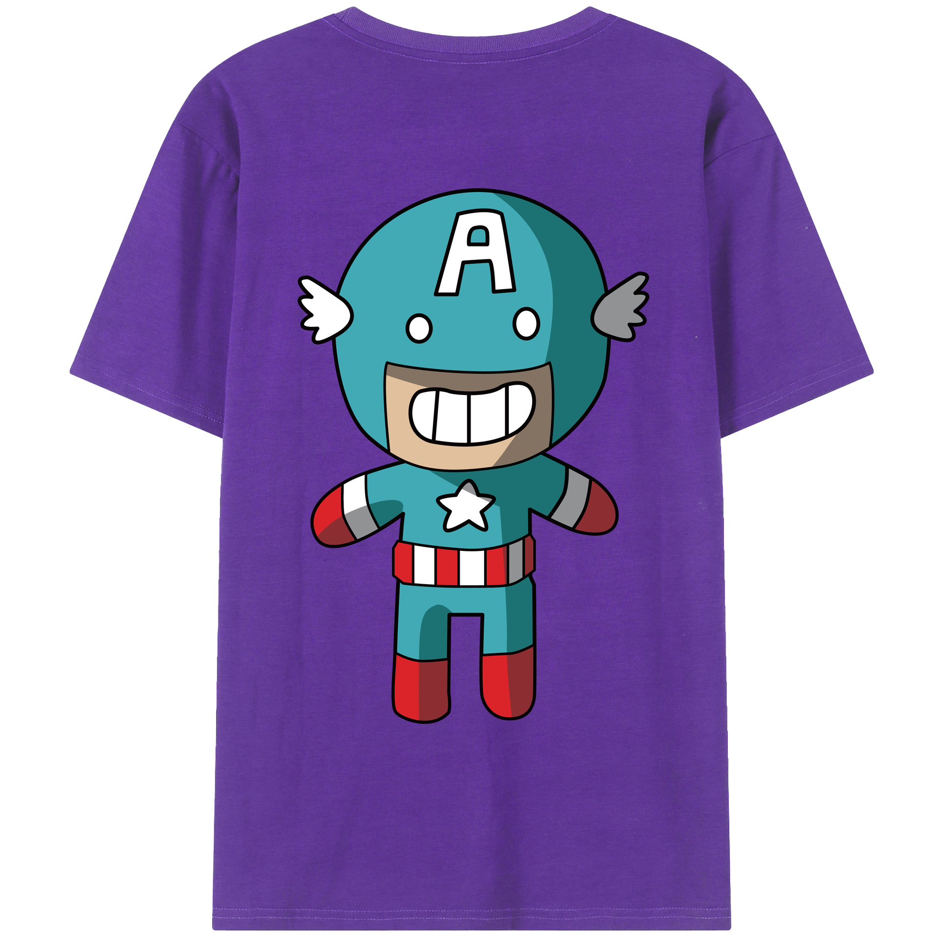 （画像用） アベンジャーズ The Avengers 綿100％ メンズ半袖Tシャツ（バックプリント） 通気性