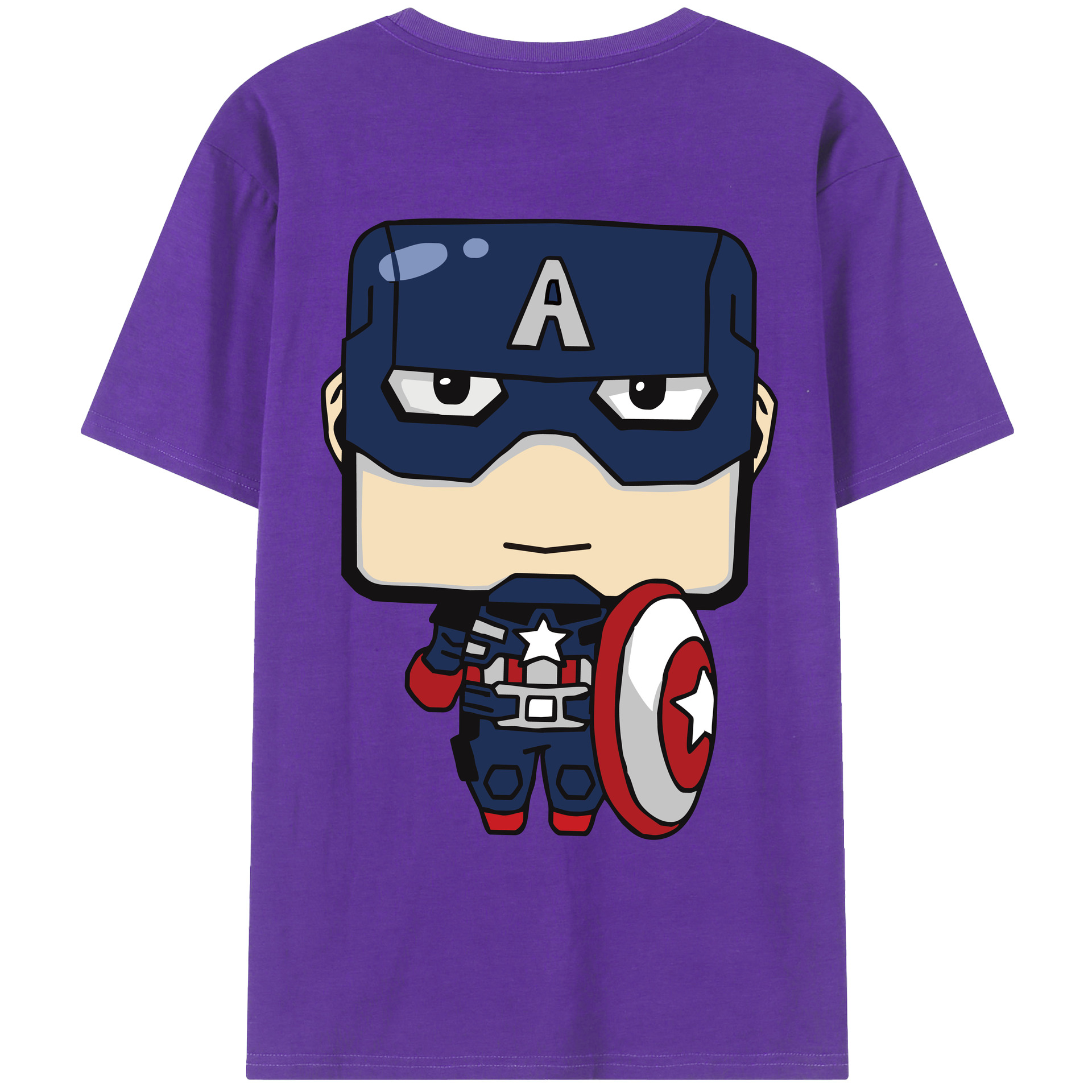（画像用） アベンジャーズ The Avengers 綿100％ メンズ半袖Tシャツ（バックプリント） 通気性