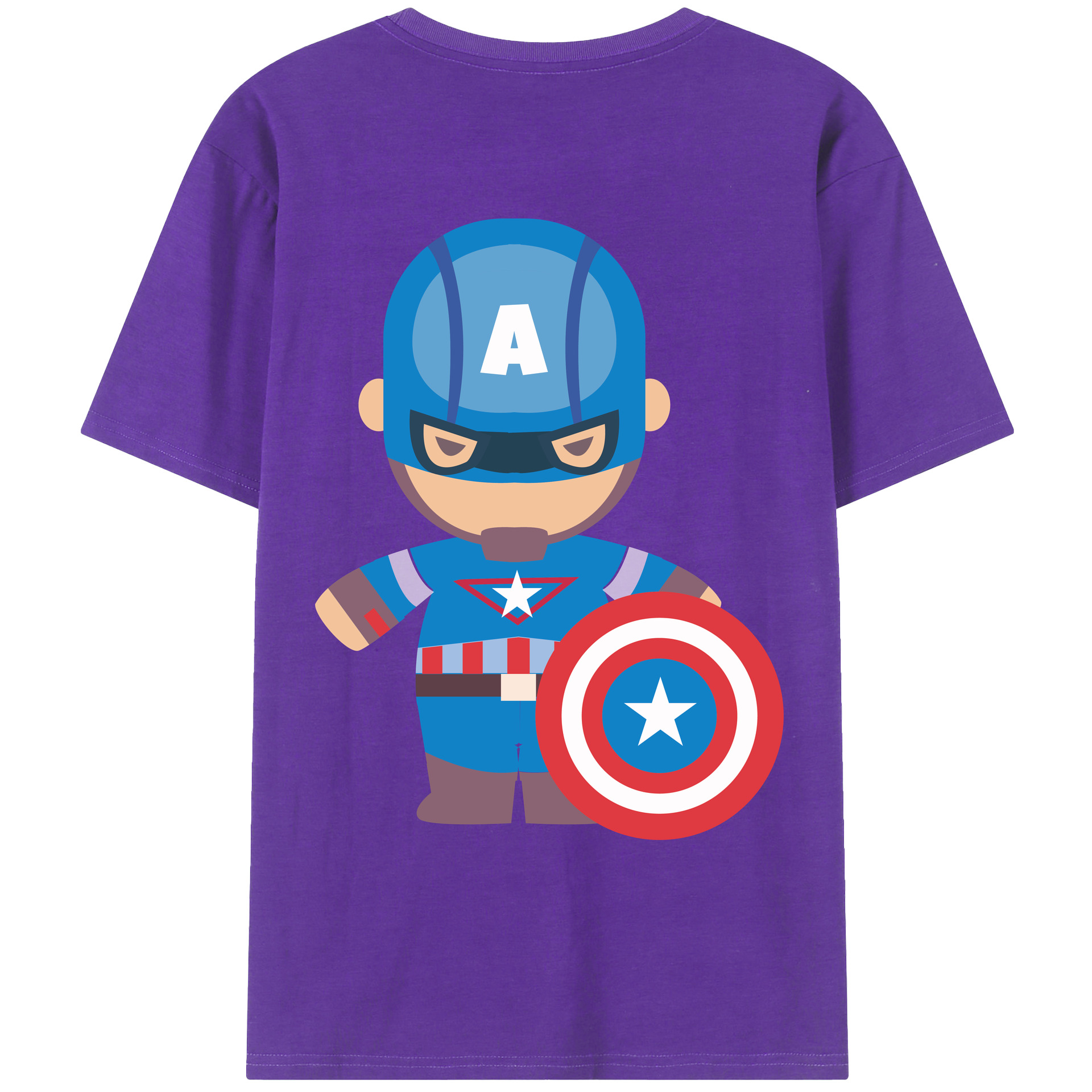（画像用） アベンジャーズ The Avengers 綿100％ メンズ半袖Tシャツ（バックプリント） 通気性