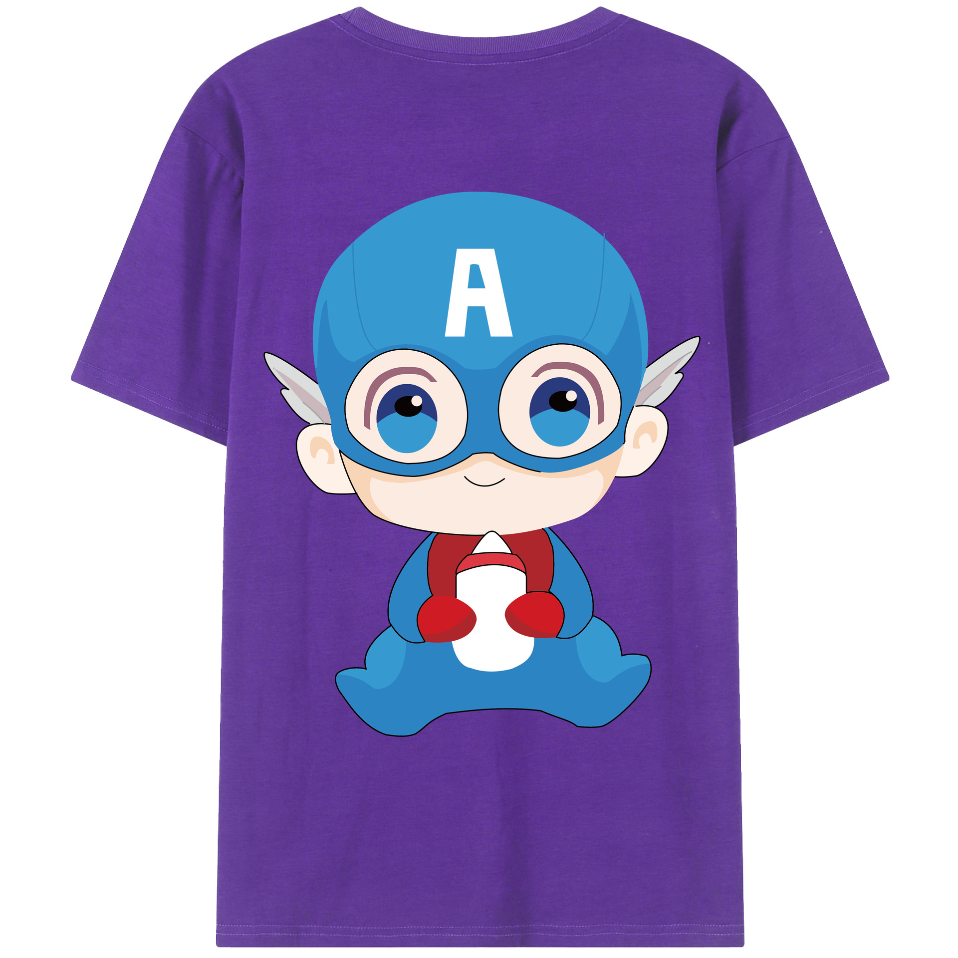 （画像用） アベンジャーズ The Avengers 綿100％ メンズ半袖Tシャツ（バックプリント） 通気性