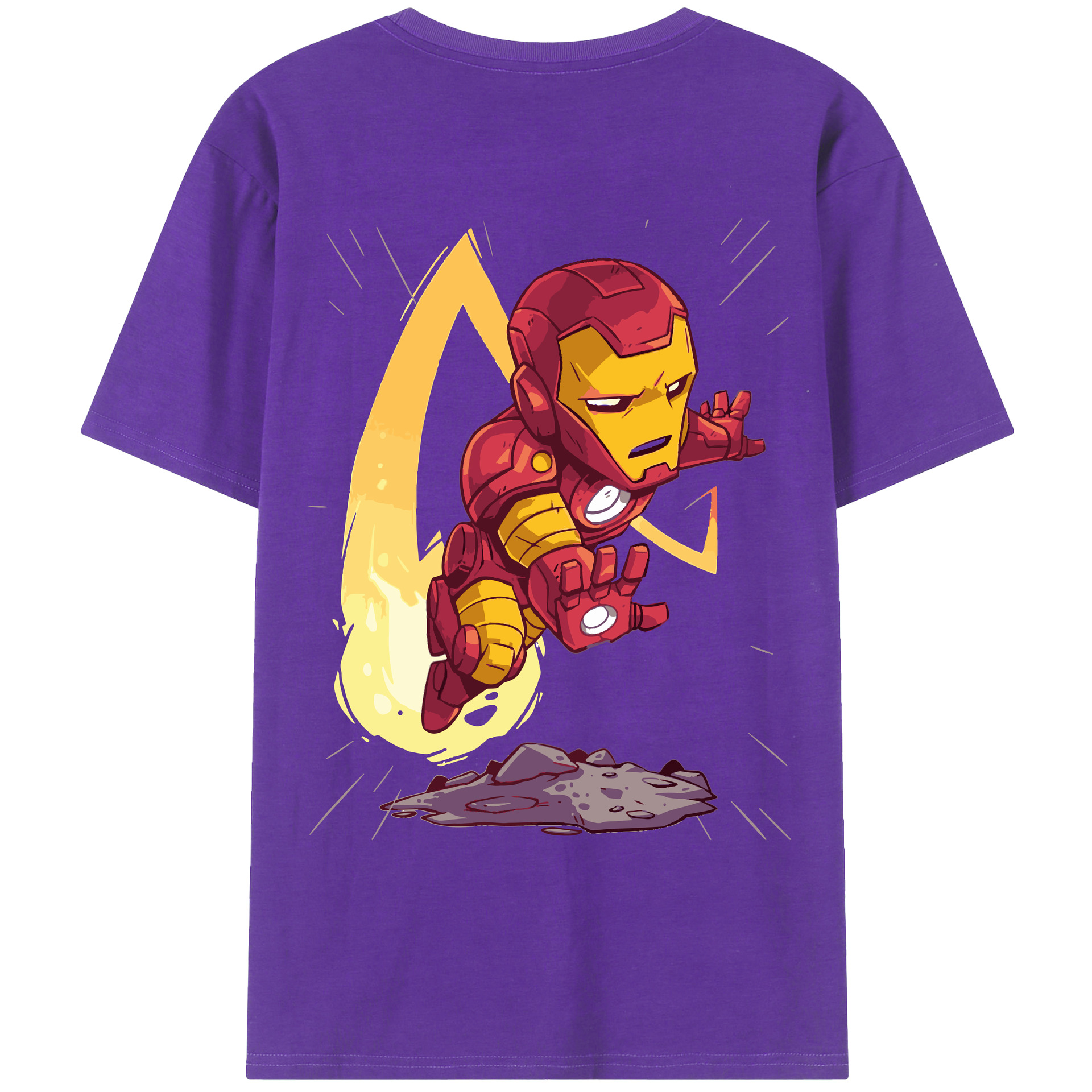 （画像用） アベンジャーズ The Avengers 綿100％ メンズ半袖Tシャツ（バックプリント） 通気性