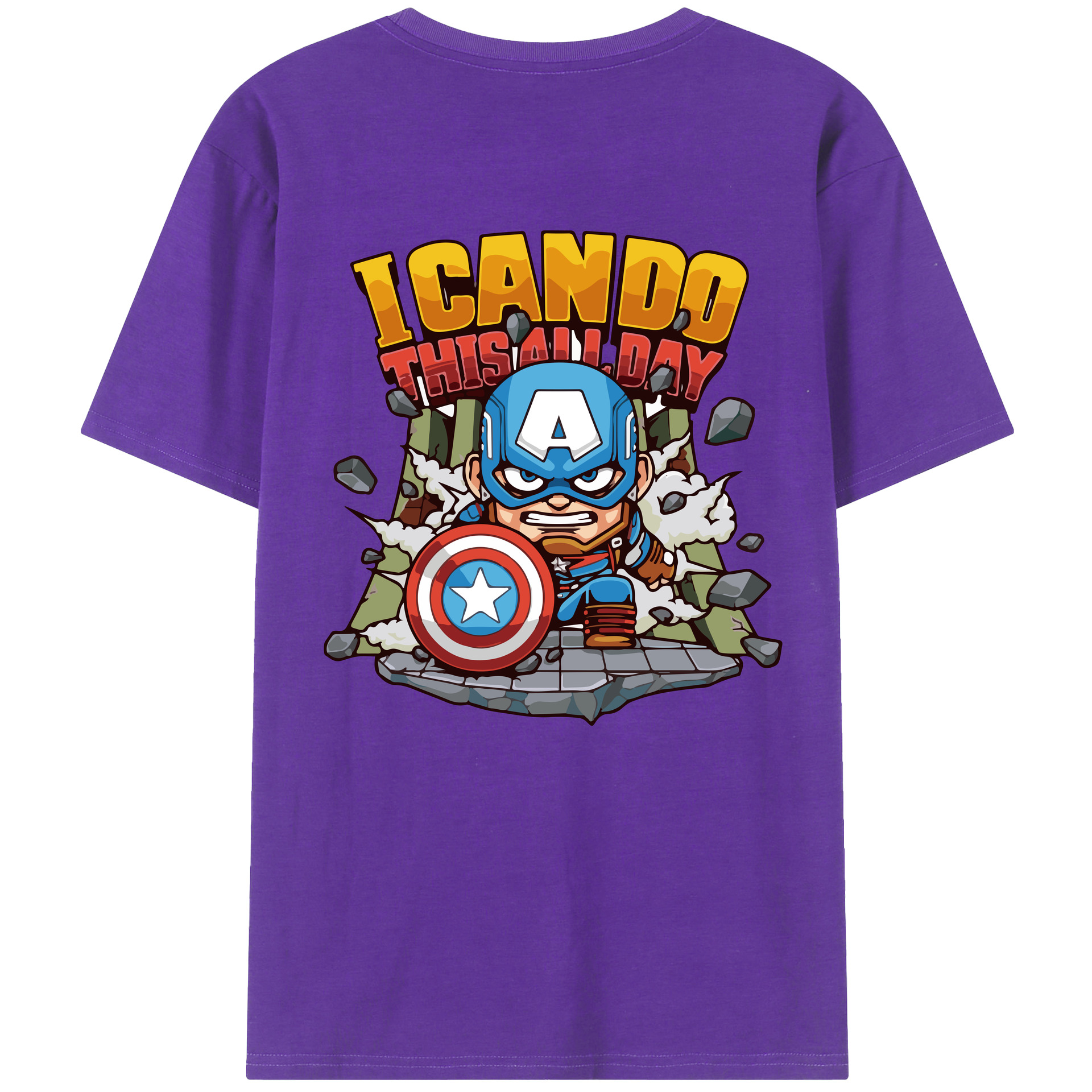 （画像用） アベンジャーズ The Avengers 綿100％ メンズ半袖Tシャツ（バックプリント） 通気性