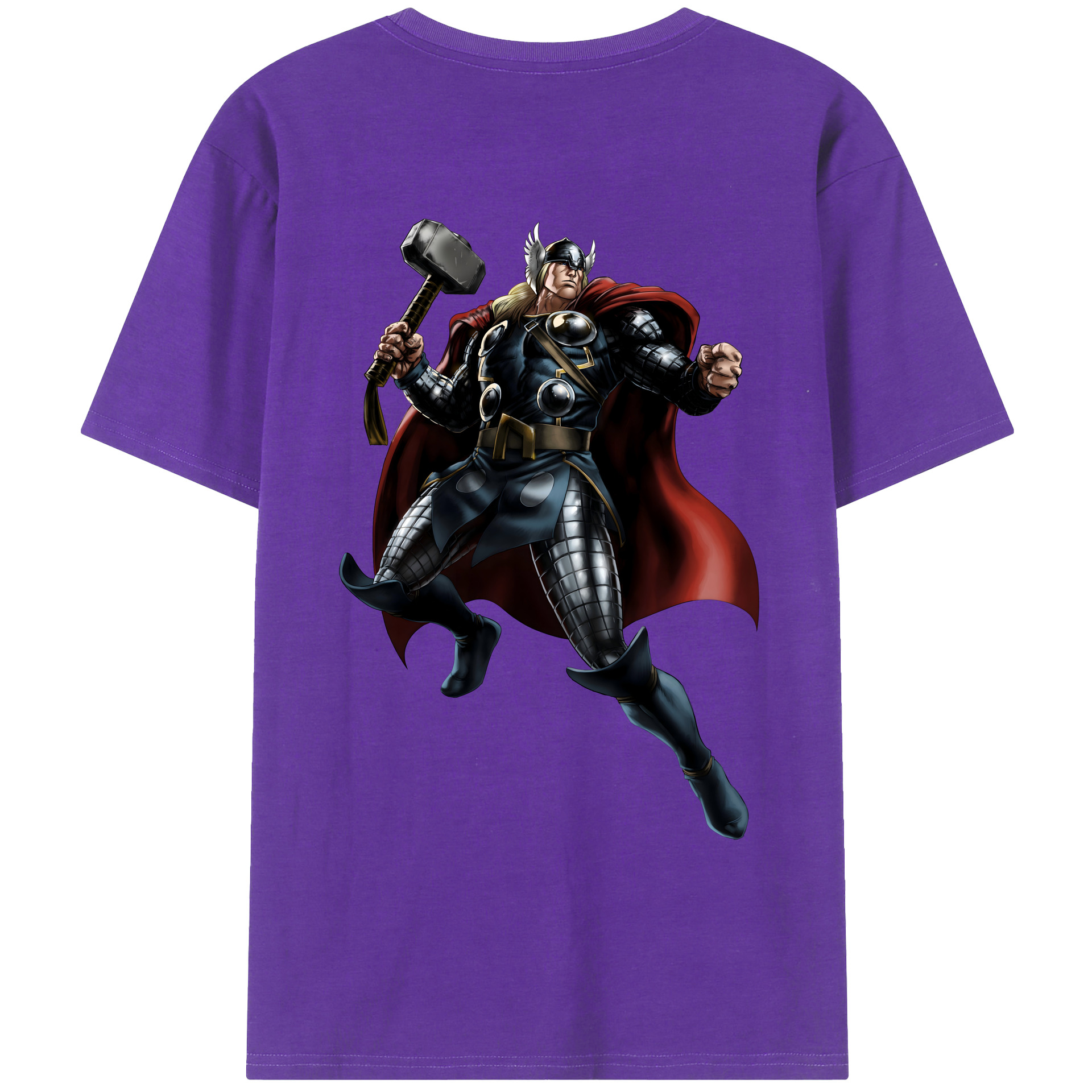 （画像用） アベンジャーズ The Avengers 綿100％ メンズ半袖Tシャツ（バックプリント） 通気性