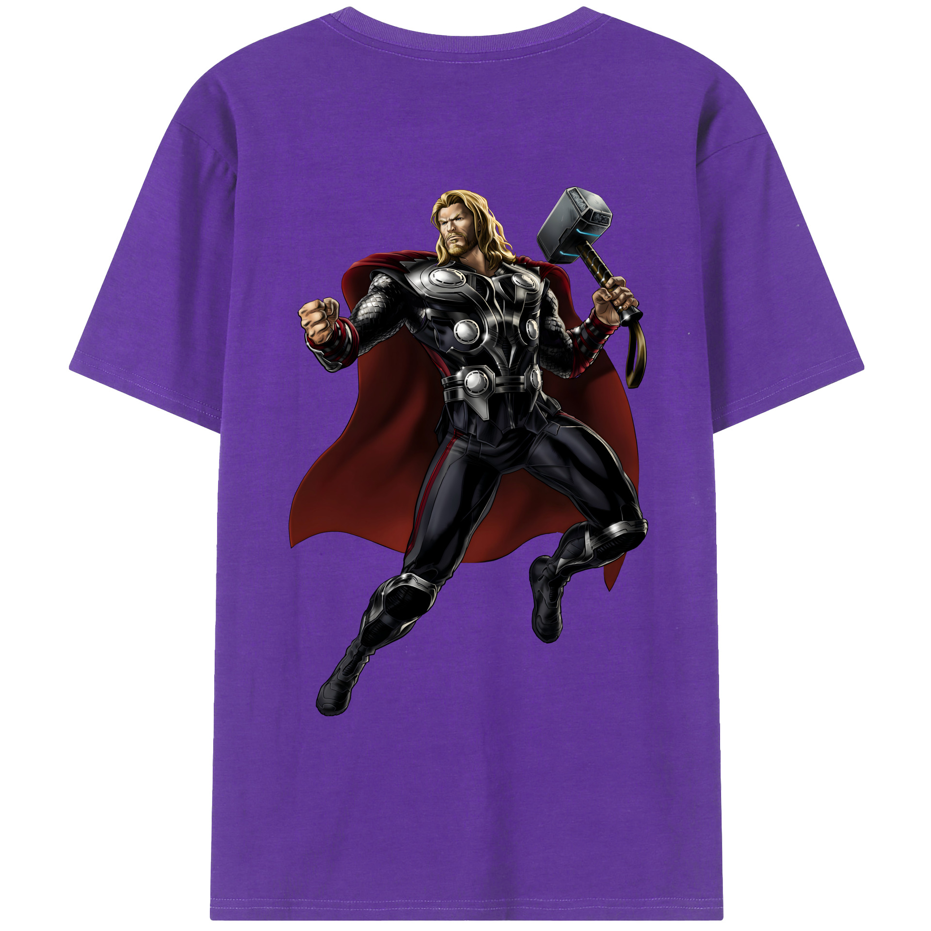 （画像用） アベンジャーズ The Avengers 綿100％ メンズ半袖Tシャツ（バックプリント） 通気性
