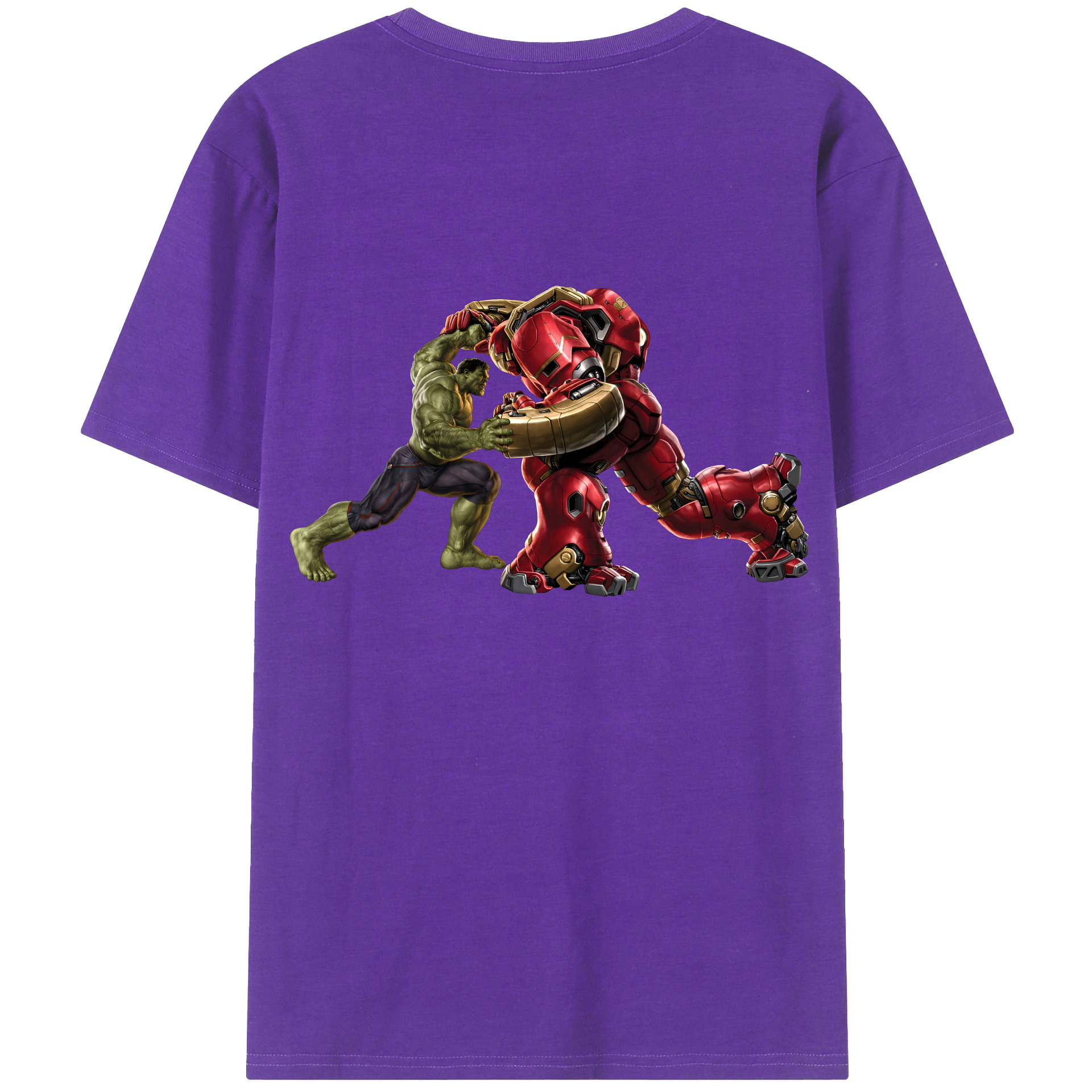（画像用） アベンジャーズ The Avengers 綿100％ メンズ半袖Tシャツ（バックプリント） 通気性