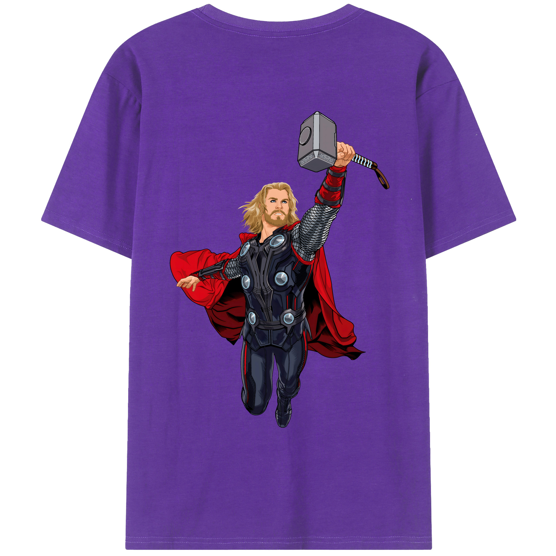 （画像用） アベンジャーズ The Avengers 綿100％ メンズ半袖Tシャツ（バックプリント） 通気性