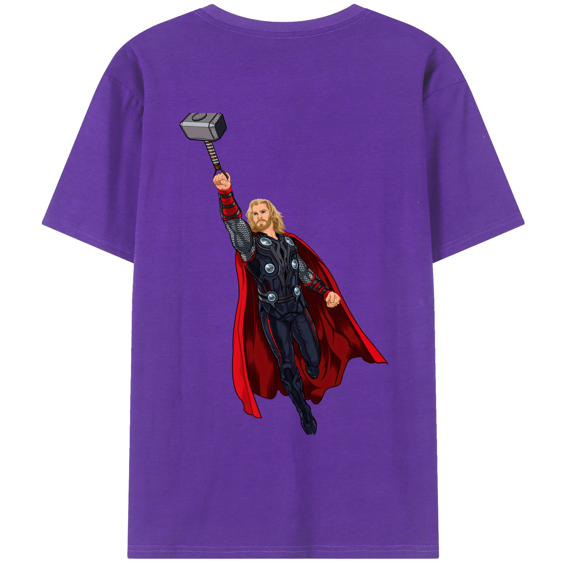 （画像用） アベンジャーズ The Avengers 綿100％ メンズ半袖Tシャツ（バックプリント） 通気性