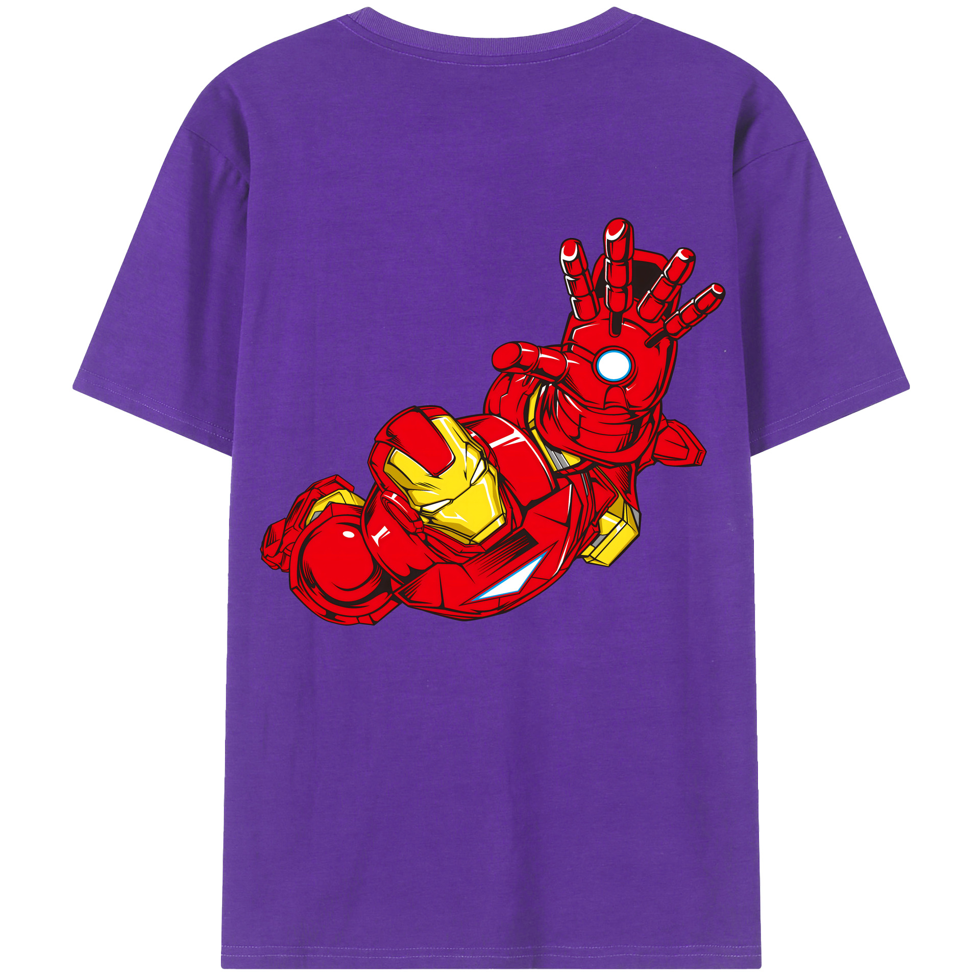 （画像用） アベンジャーズ The Avengers 綿100％ メンズ半袖Tシャツ（バックプリント） 通気性
