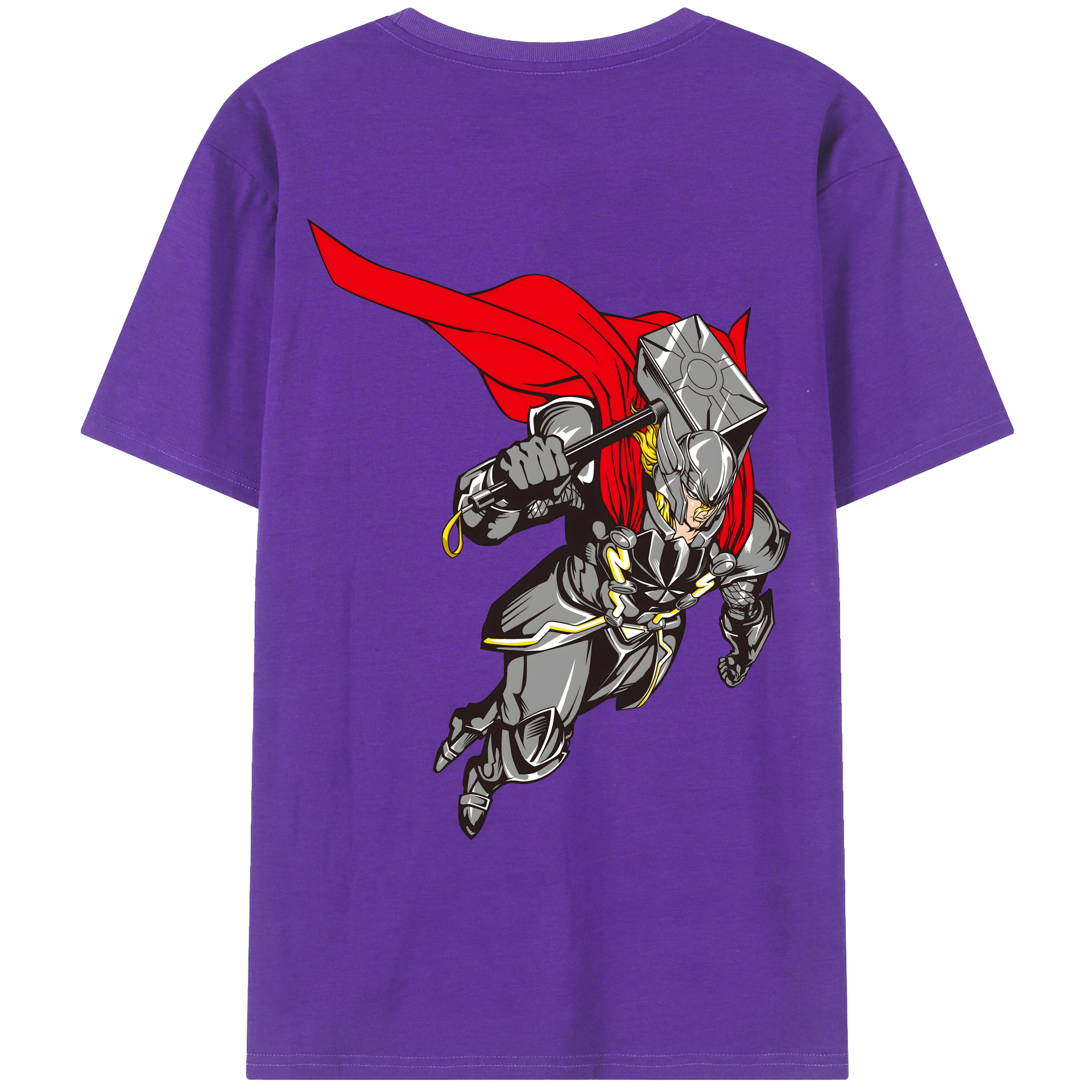 （画像用） アベンジャーズ The Avengers 綿100％ メンズ半袖Tシャツ（バックプリント） 通気性