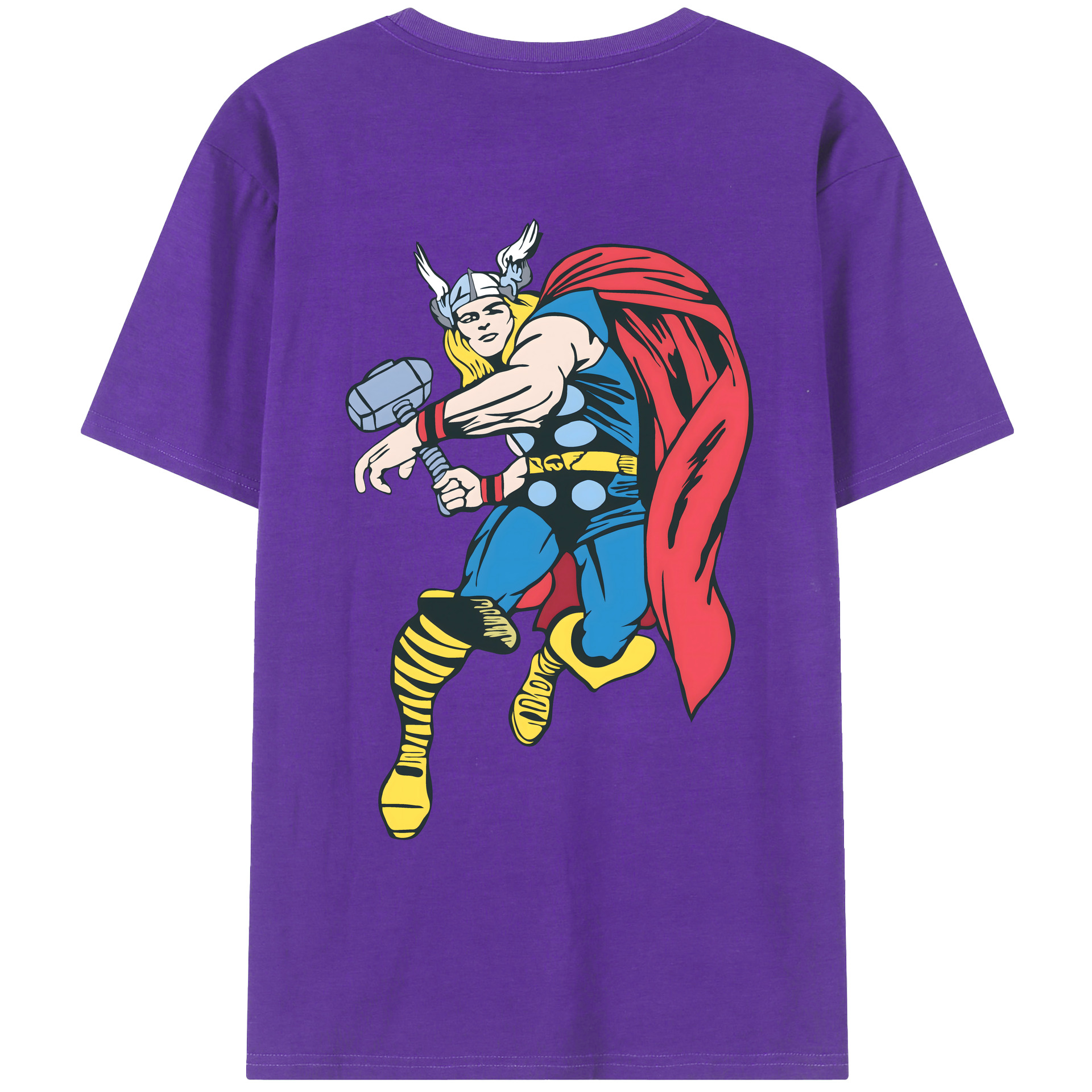 （画像用） アベンジャーズ The Avengers 綿100％ メンズ半袖Tシャツ（バックプリント） 通気性