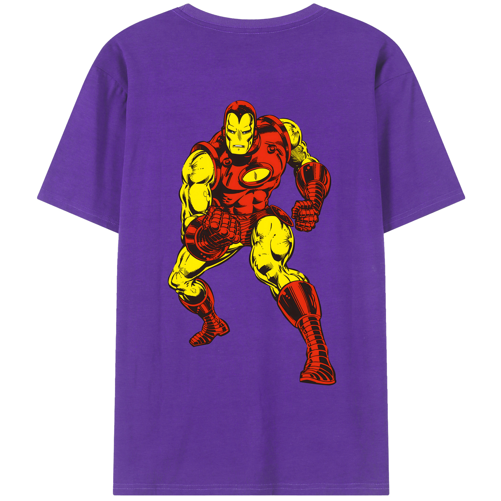 （画像用） アベンジャーズ The Avengers 綿100％ メンズ半袖Tシャツ（バックプリント） 通気性
