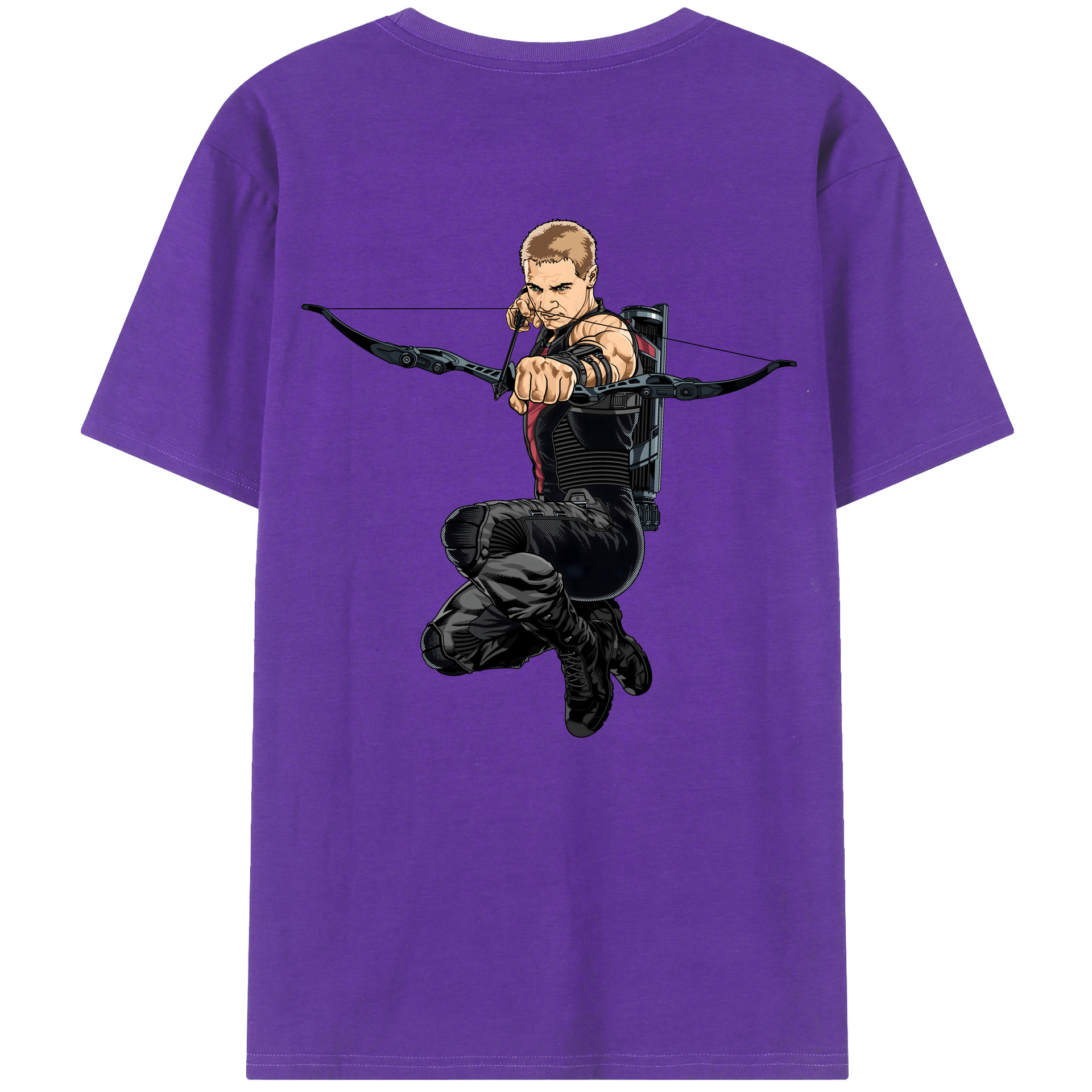 （画像用） アベンジャーズ The Avengers 綿100％ メンズ半袖Tシャツ（バックプリント） 通気性
