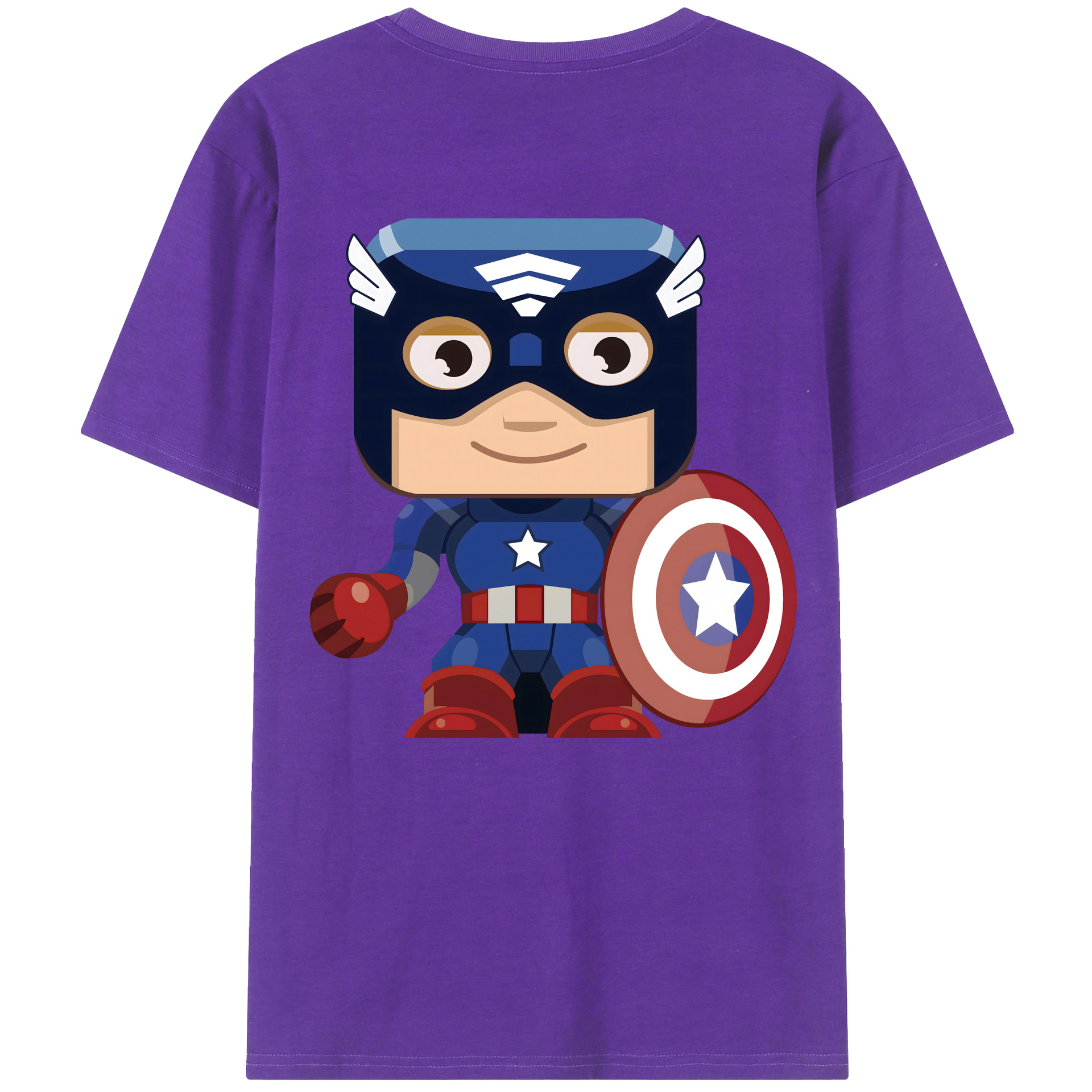（画像用） アベンジャーズ The Avengers 綿100％ メンズ半袖Tシャツ（バックプリント） 通気性