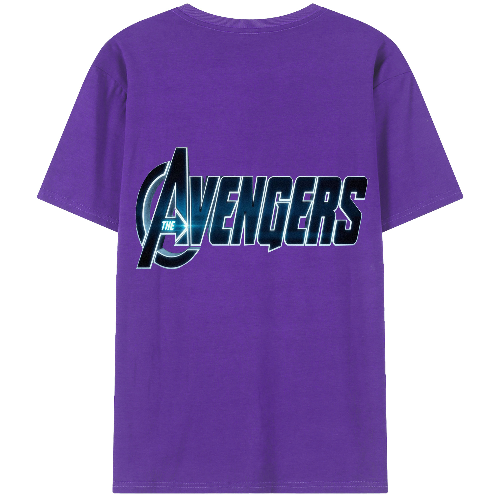 （画像用） アベンジャーズ The Avengers 綿100％ メンズ半袖Tシャツ（バックプリント） 通気性