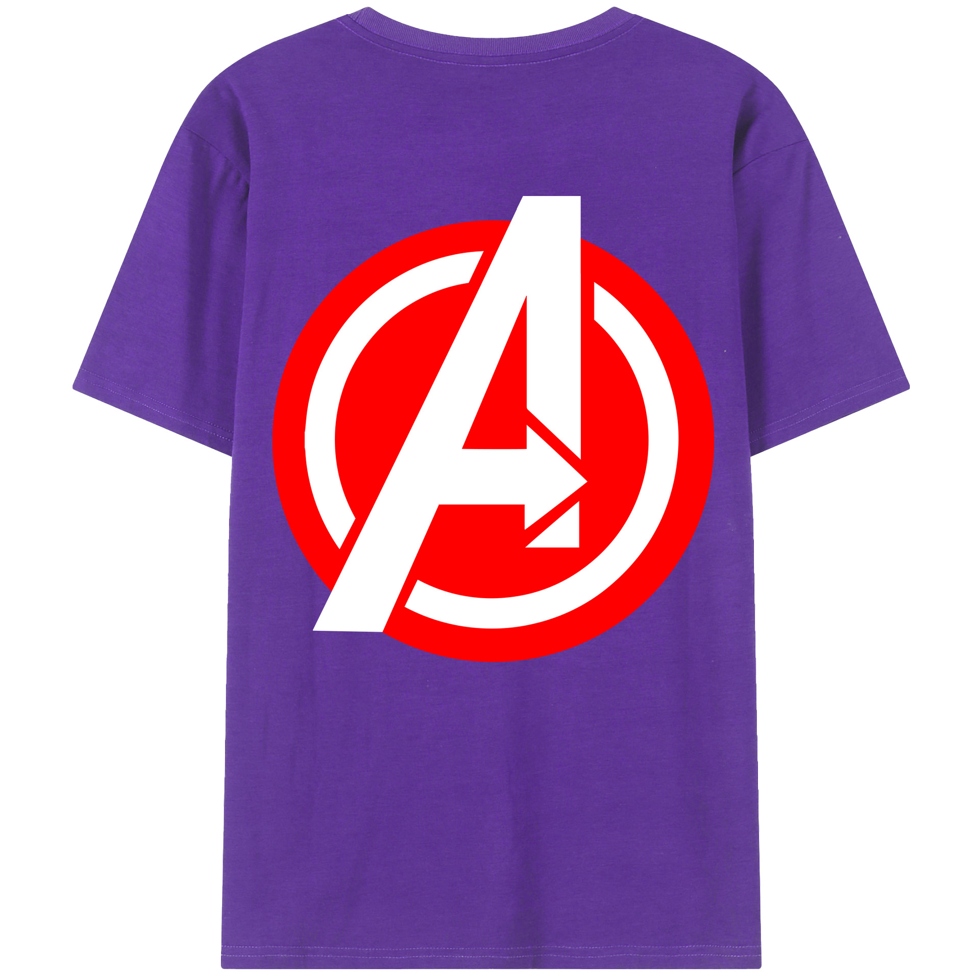 （画像用） アベンジャーズ The Avengers 綿100％ メンズ半袖Tシャツ（バックプリント） 通気性