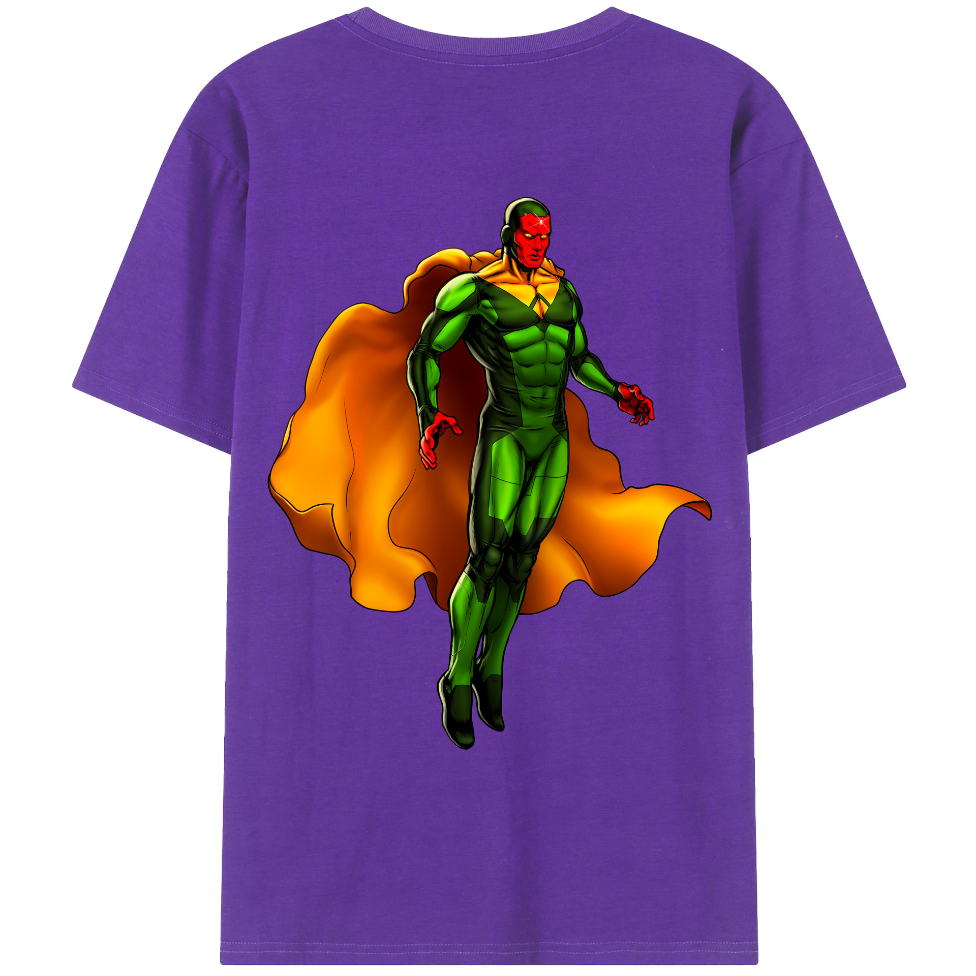（画像用） アベンジャーズ The Avengers 綿100％ メンズ半袖Tシャツ（バックプリント） 通気性