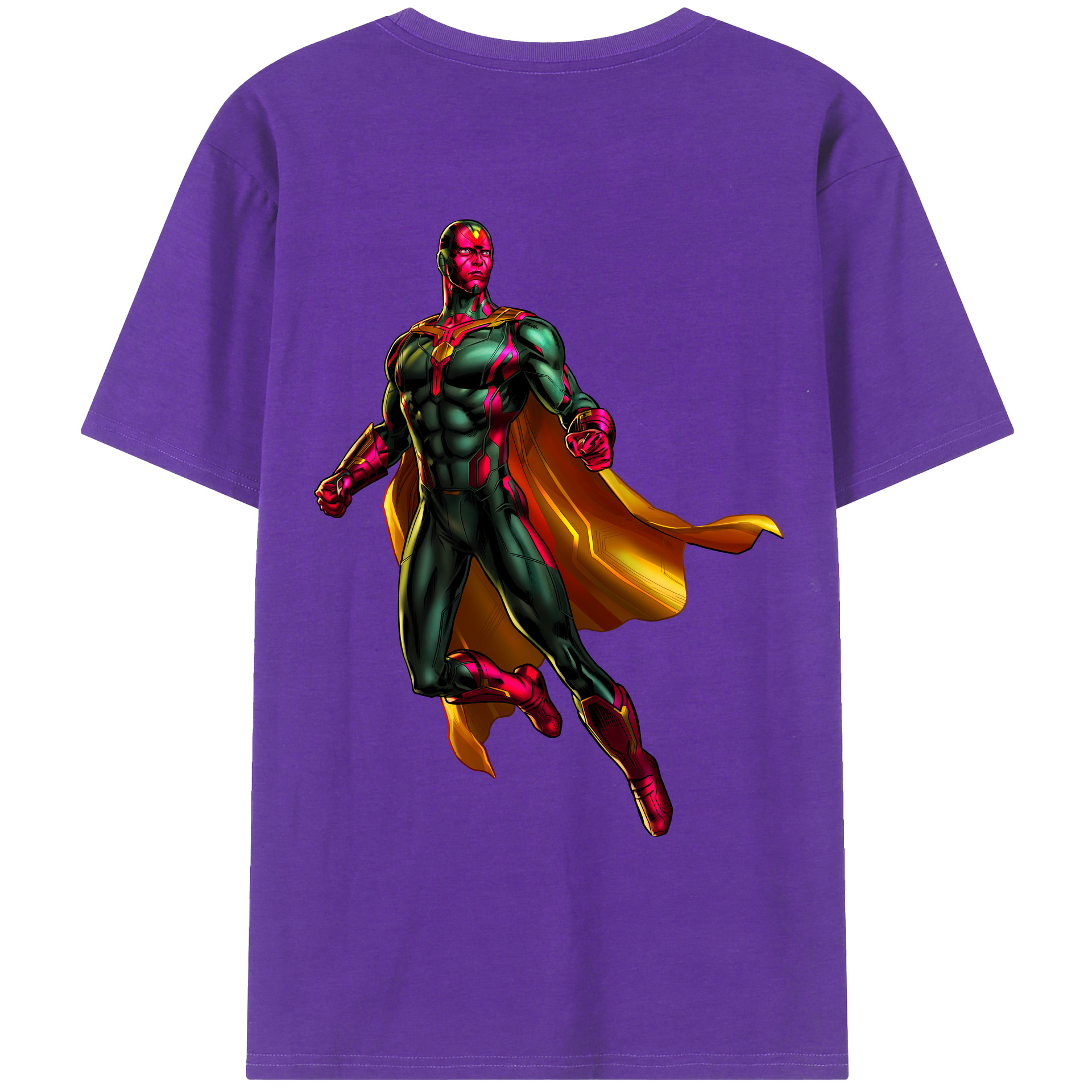 （画像用） アベンジャーズ The Avengers 綿100％ メンズ半袖Tシャツ（バックプリント） 通気性