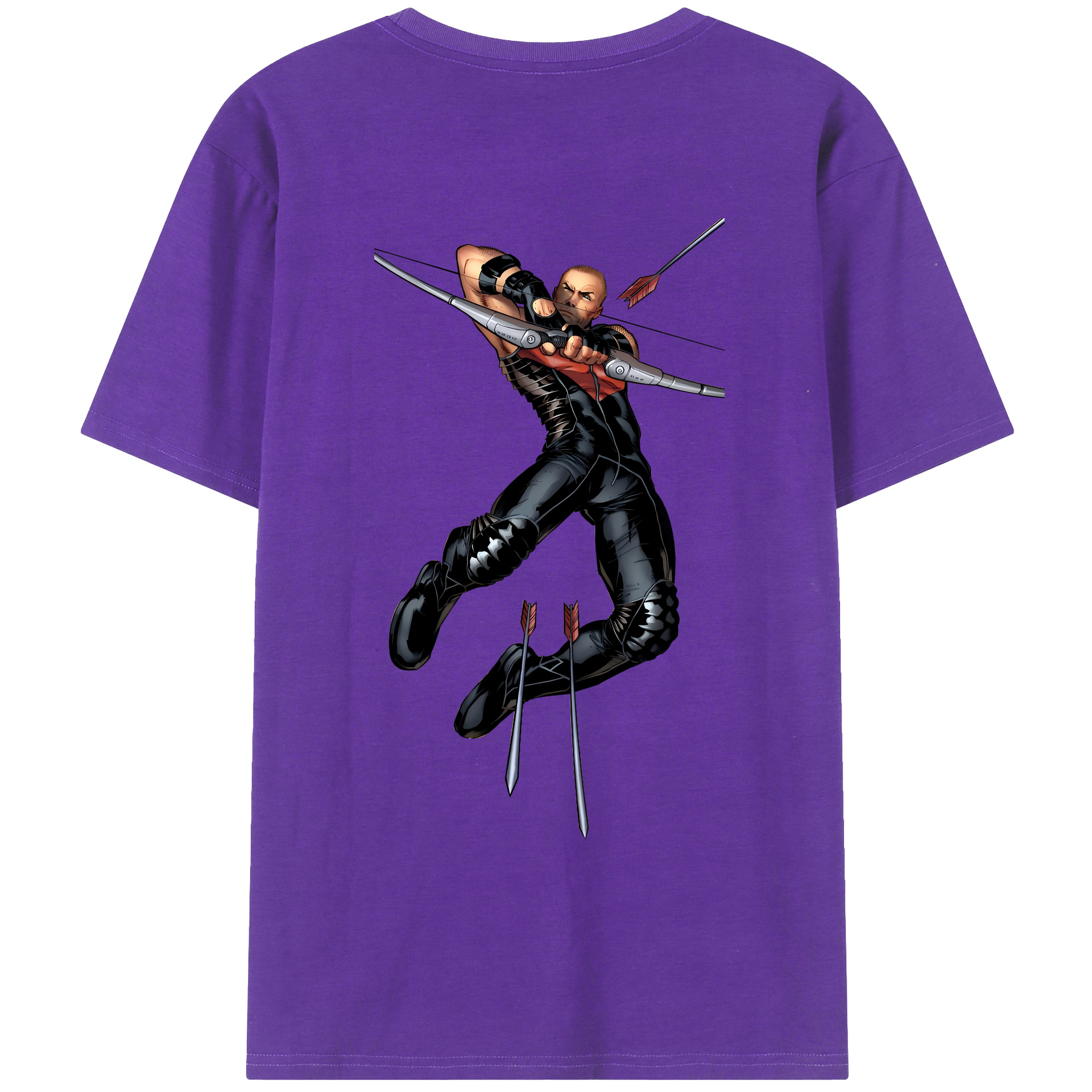 （画像用） アベンジャーズ The Avengers 綿100％ メンズ半袖Tシャツ（バックプリント） 通気性