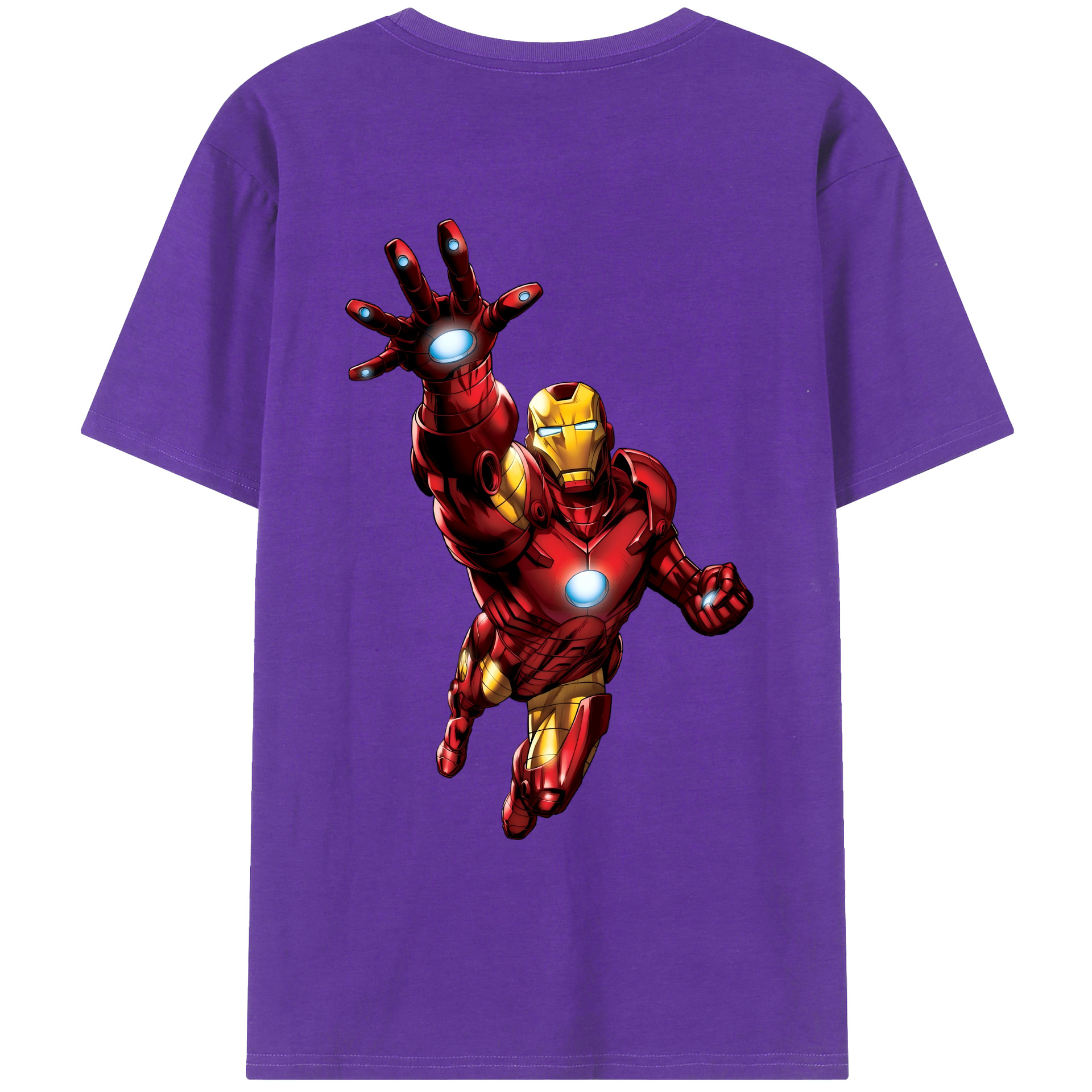 （画像用） アベンジャーズ The Avengers 綿100％ メンズ半袖Tシャツ（バックプリント） 通気性