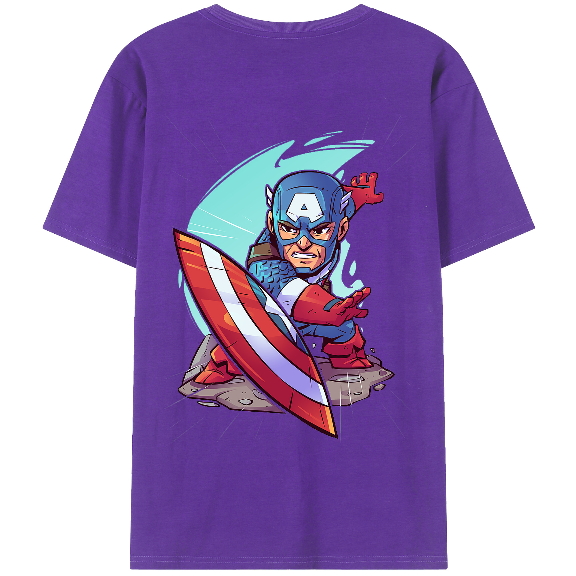 （画像用） アベンジャーズ The Avengers 綿100％ メンズ半袖Tシャツ（バックプリント） 通気性