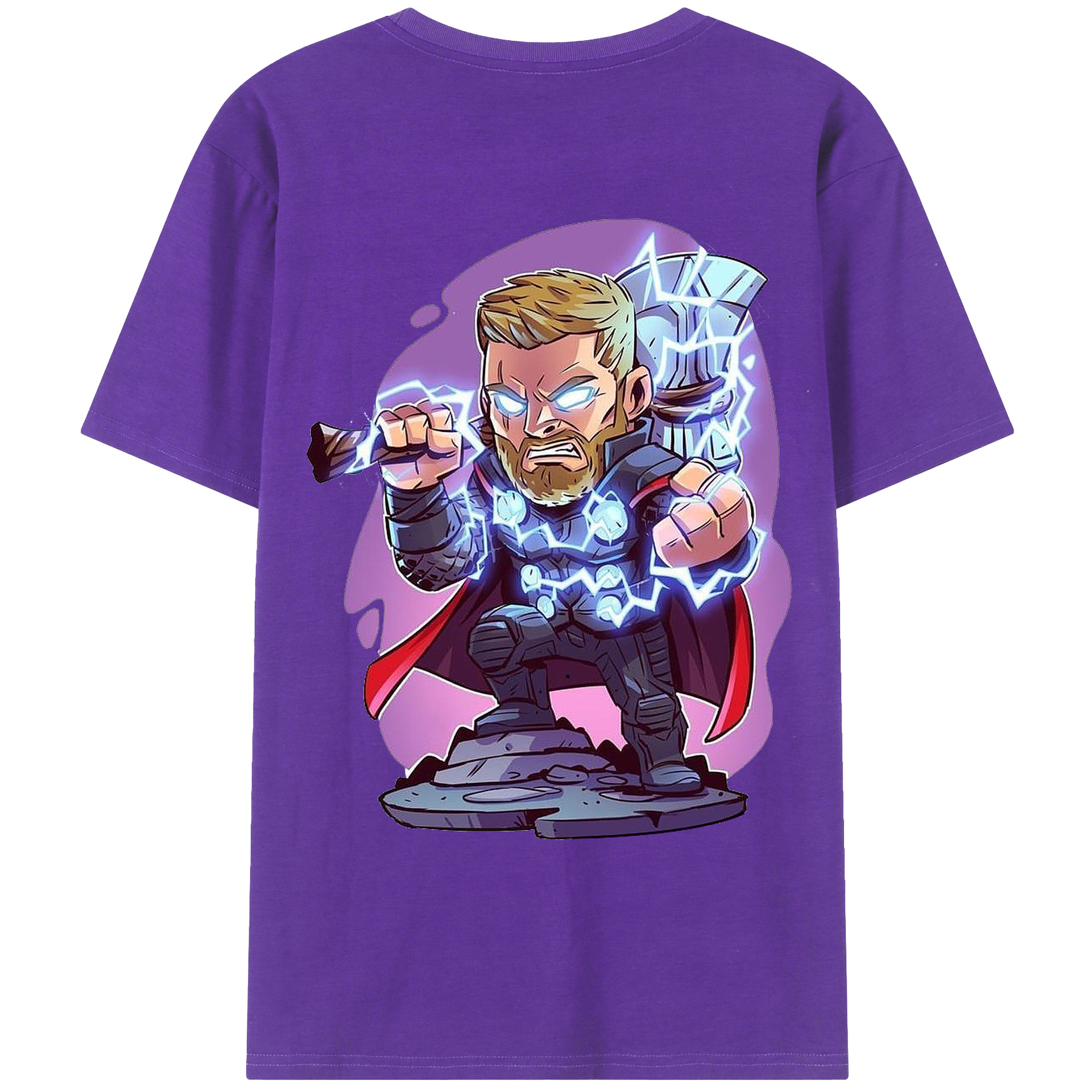 （画像用） アベンジャーズ The Avengers 綿100％ メンズ半袖Tシャツ（バックプリント） 通気性