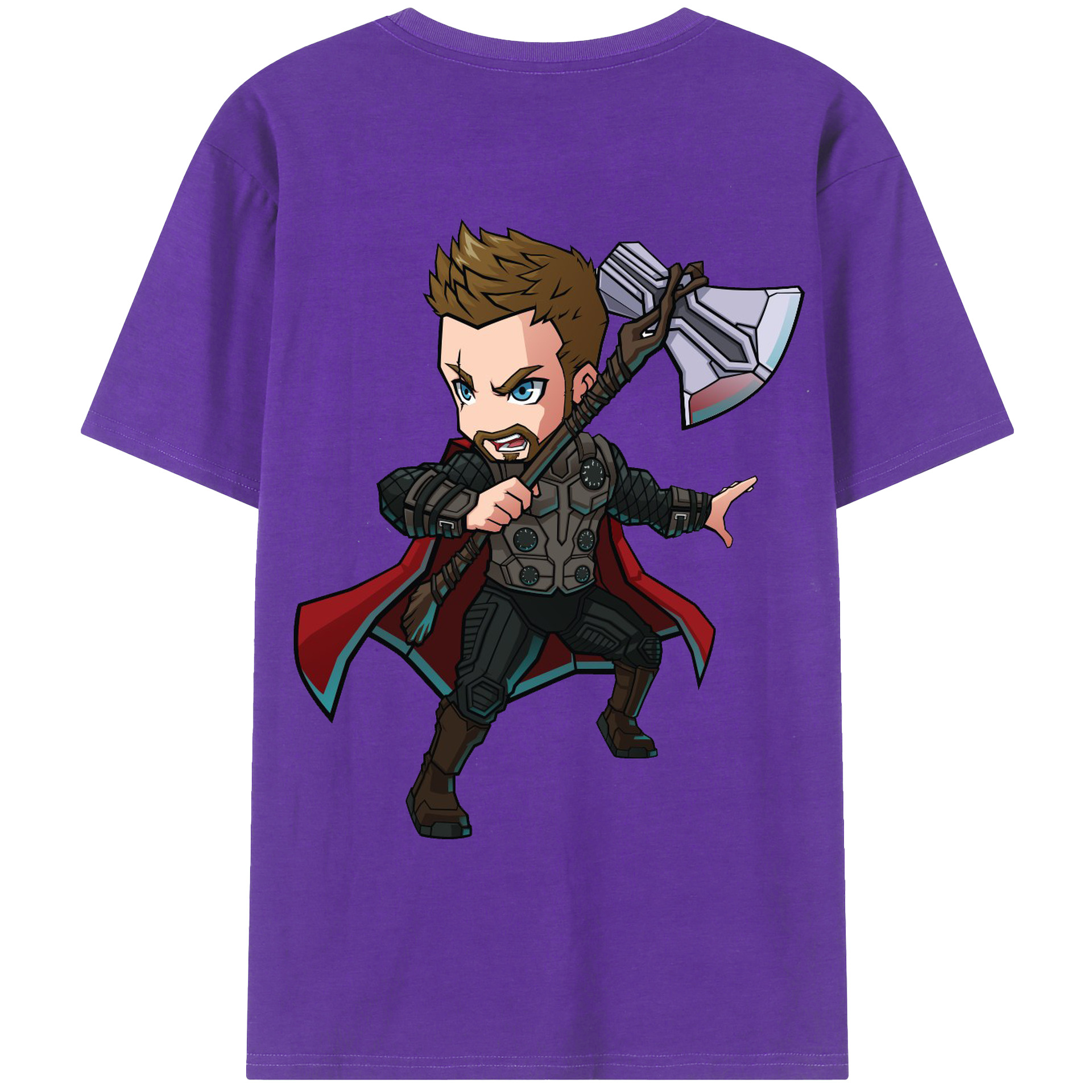 （画像用） アベンジャーズ The Avengers 綿100％ メンズ半袖Tシャツ（バックプリント） 通気性