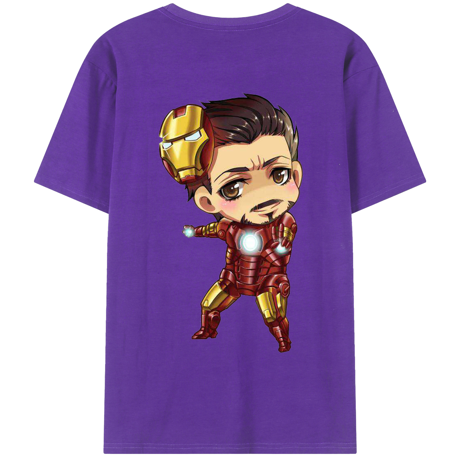 （画像用） アベンジャーズ The Avengers 綿100％ メンズ半袖Tシャツ（バックプリント） 通気性